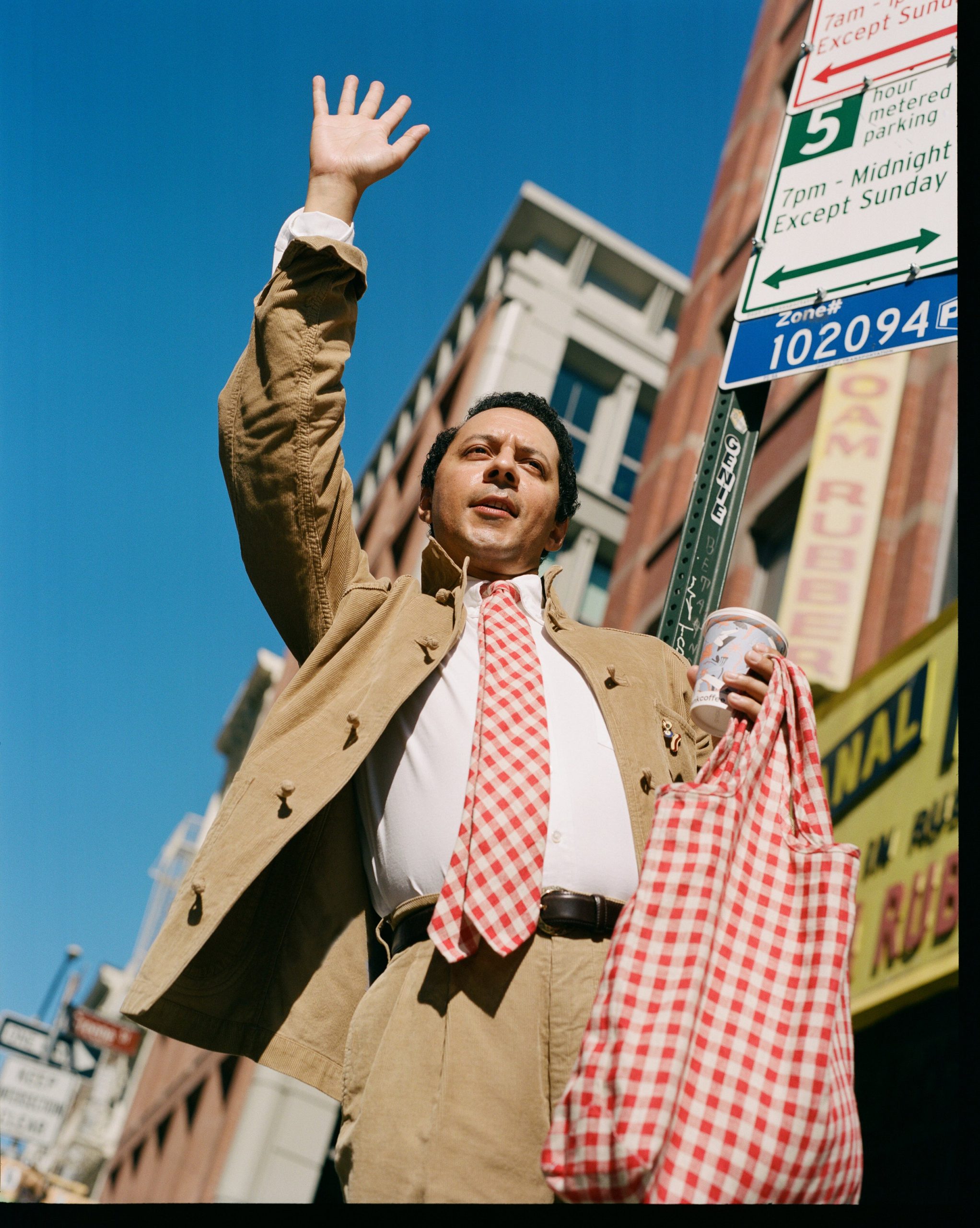 Red Gingham Check Linen Market Tote Bag - Image 7