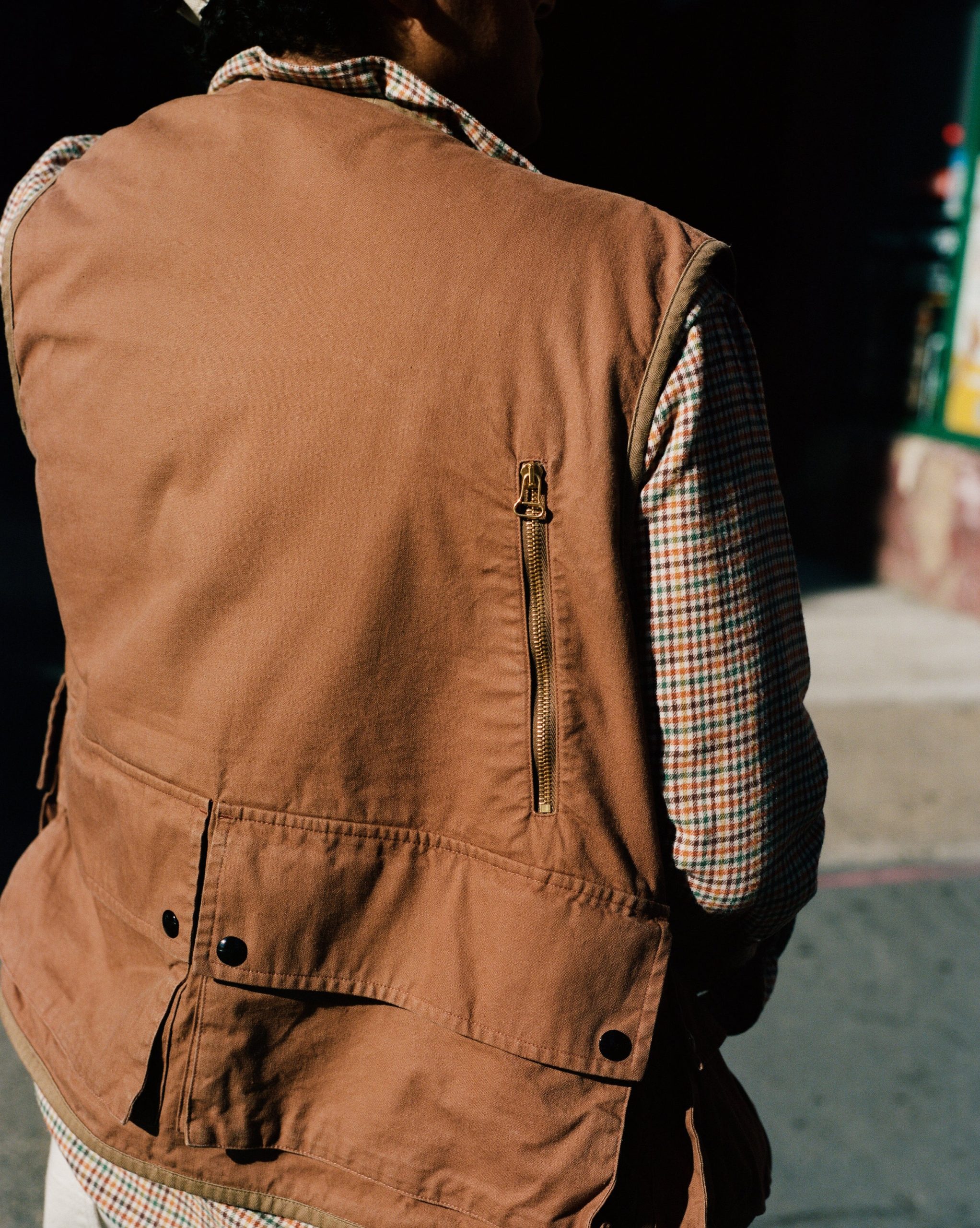 Rust Cotton Urban Safari Vest - Image 11