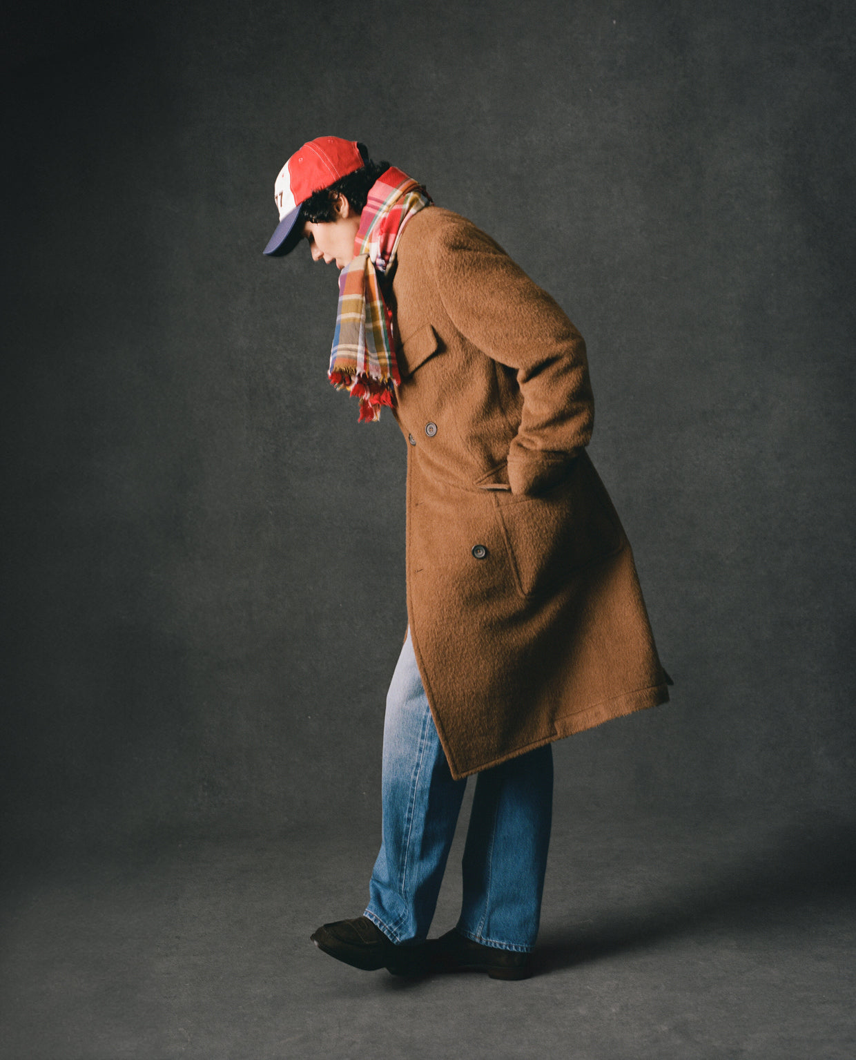 Caramel Double-Breasted Teddy Overcoat - Image 10