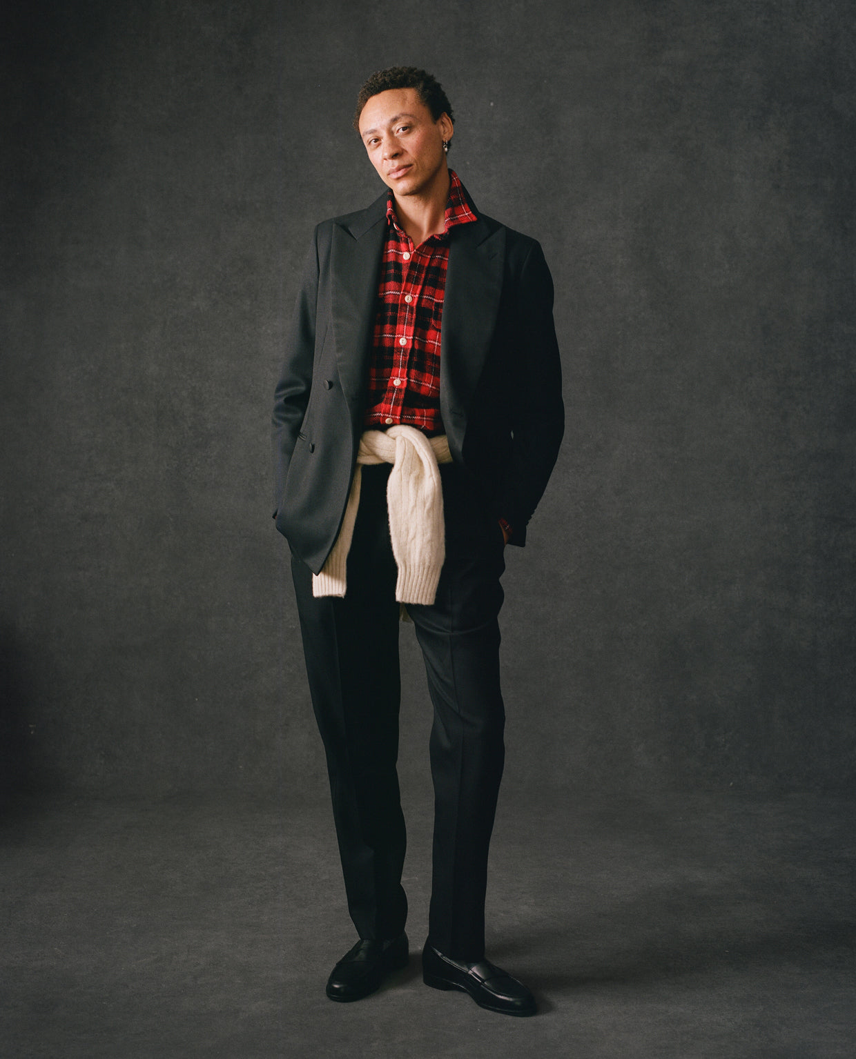 Black Barathea Wool Double-Breasted Dinner Jacket - Image 9