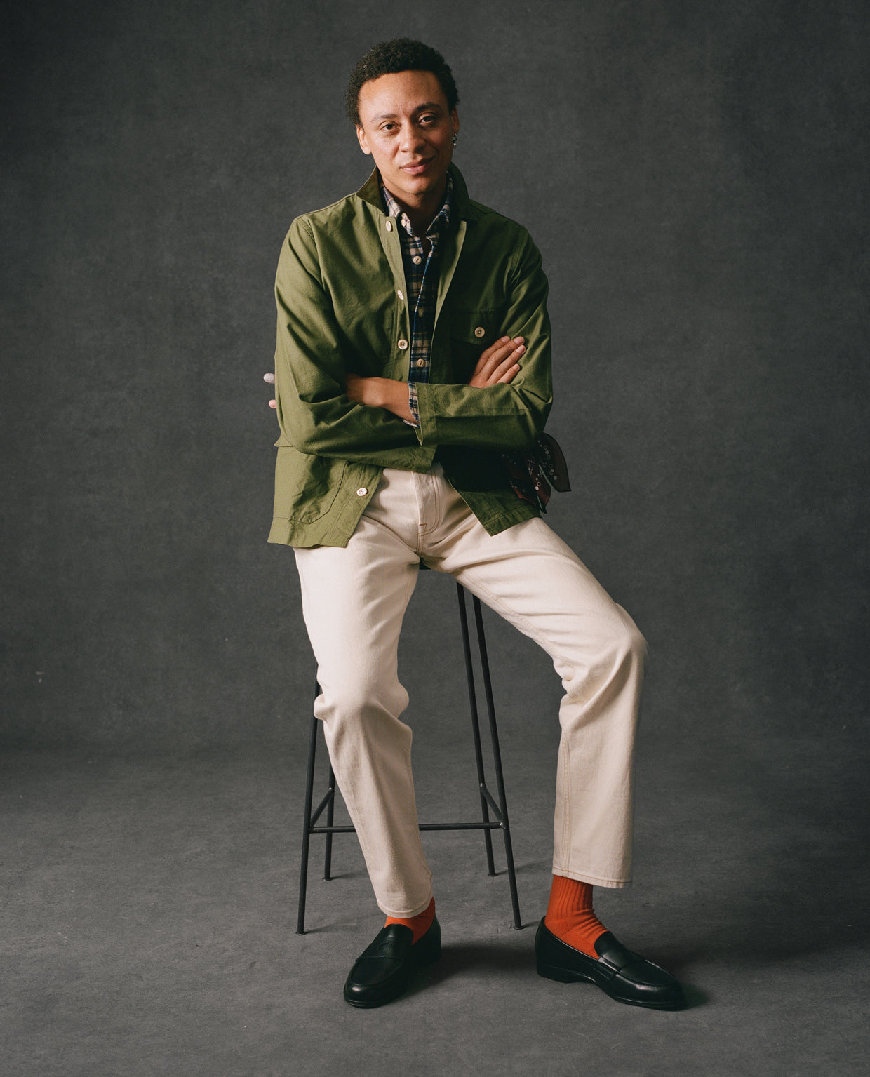 Olive Cotton Overshirt - Image 8