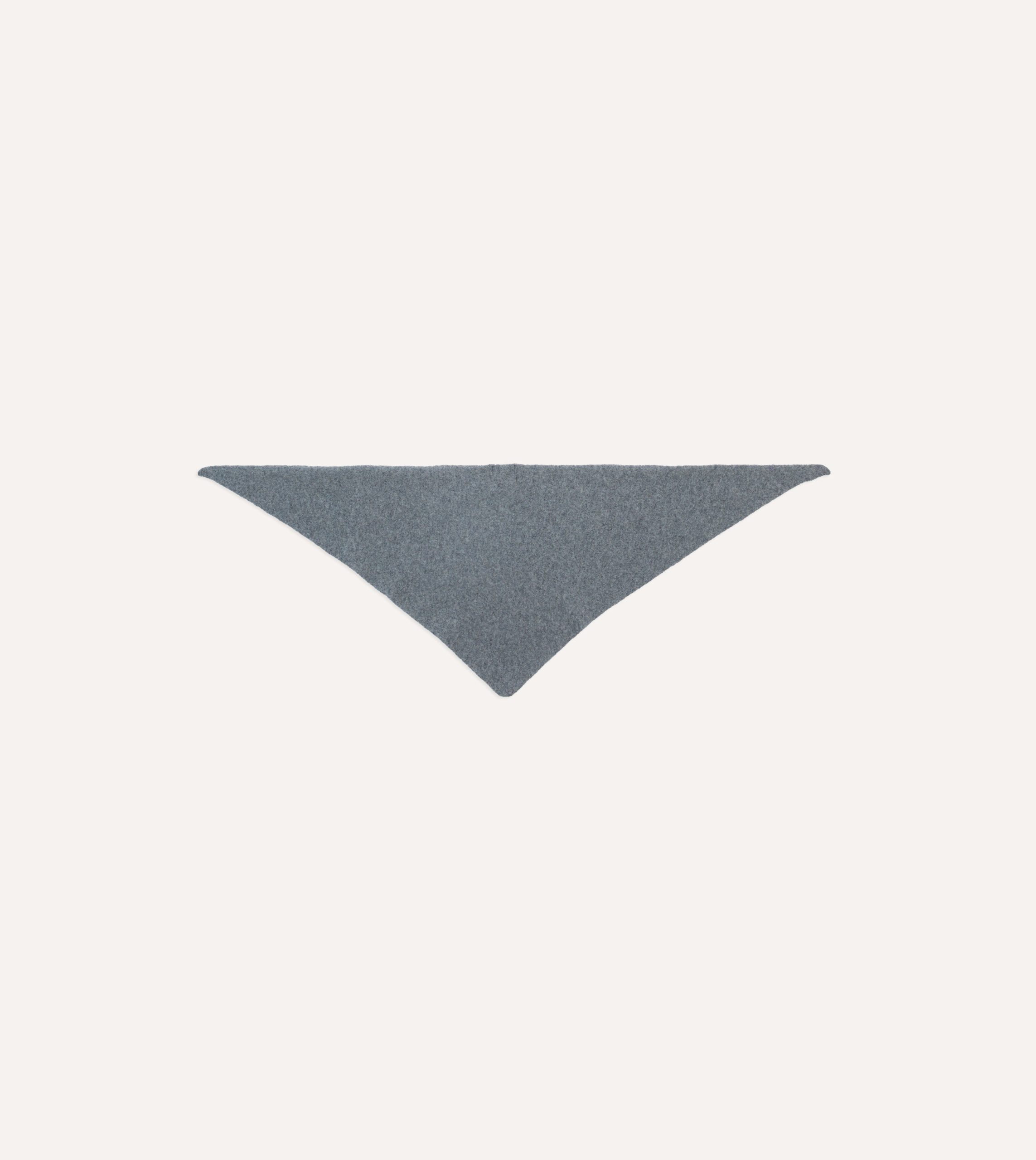 Grey Lambswool Triangle Neck Scarf