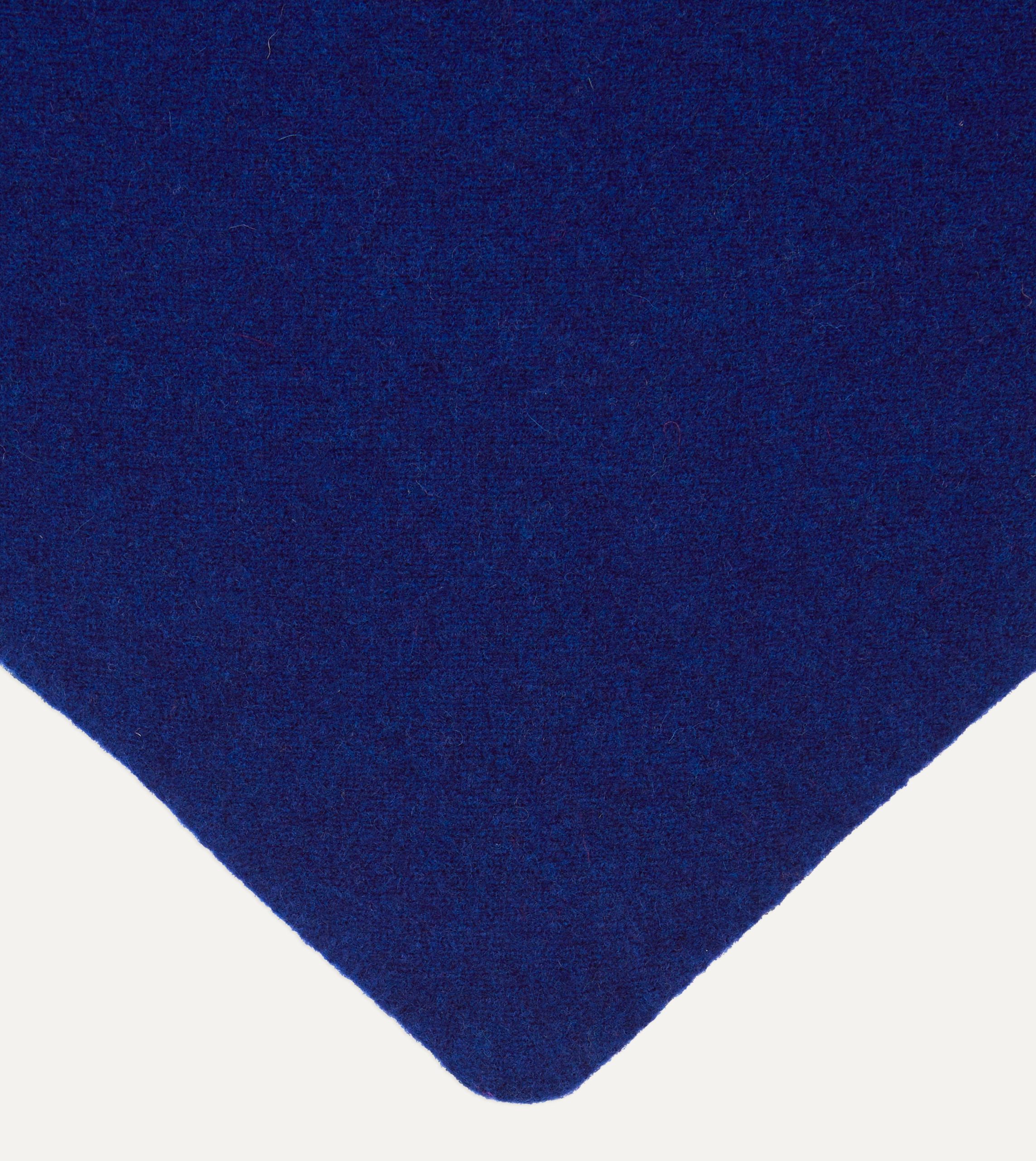 Blue Lambswool Triangle Neck Scarf - Image 3