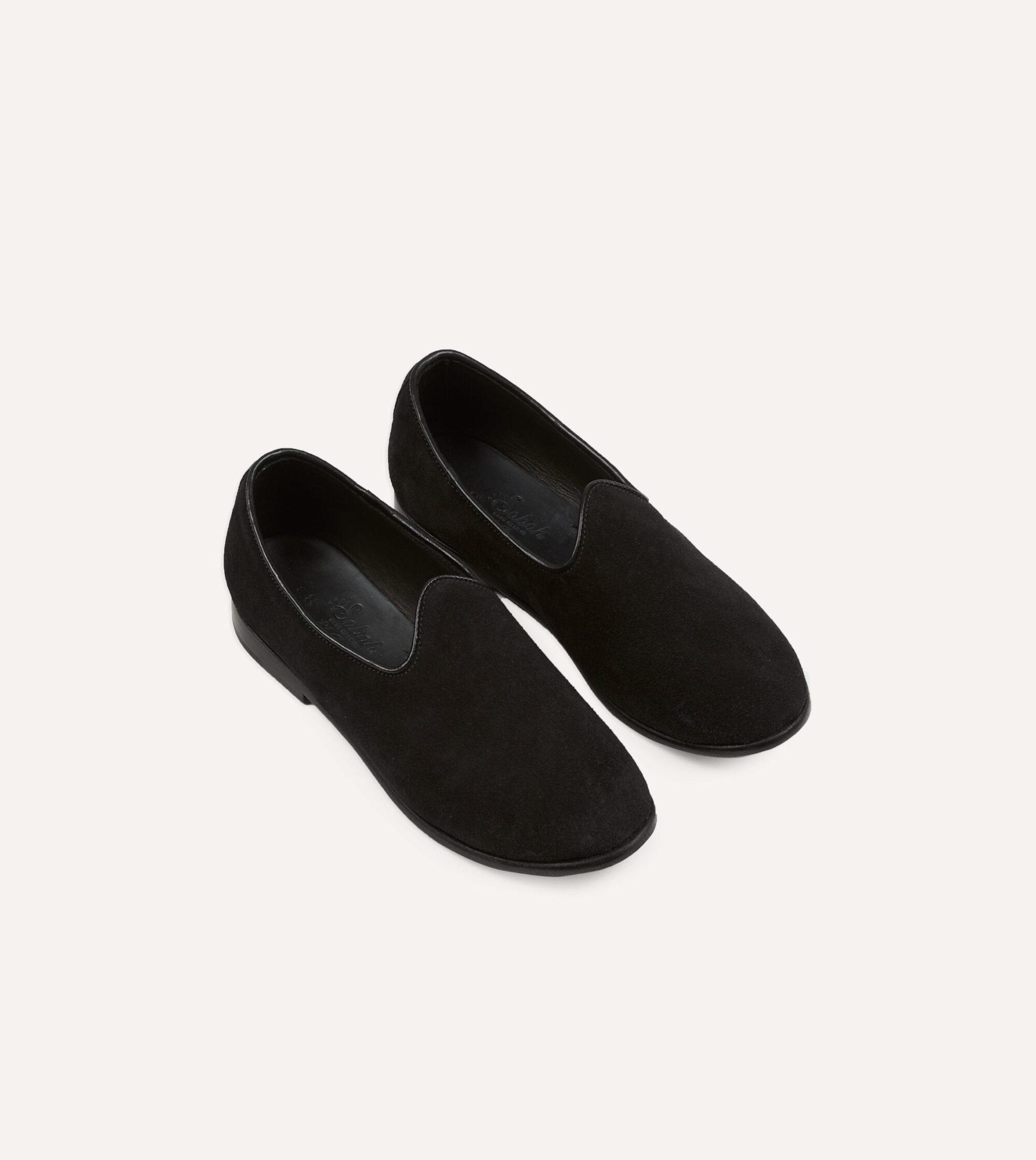 Sabah for Drake's Black Suede Bolo Shoe