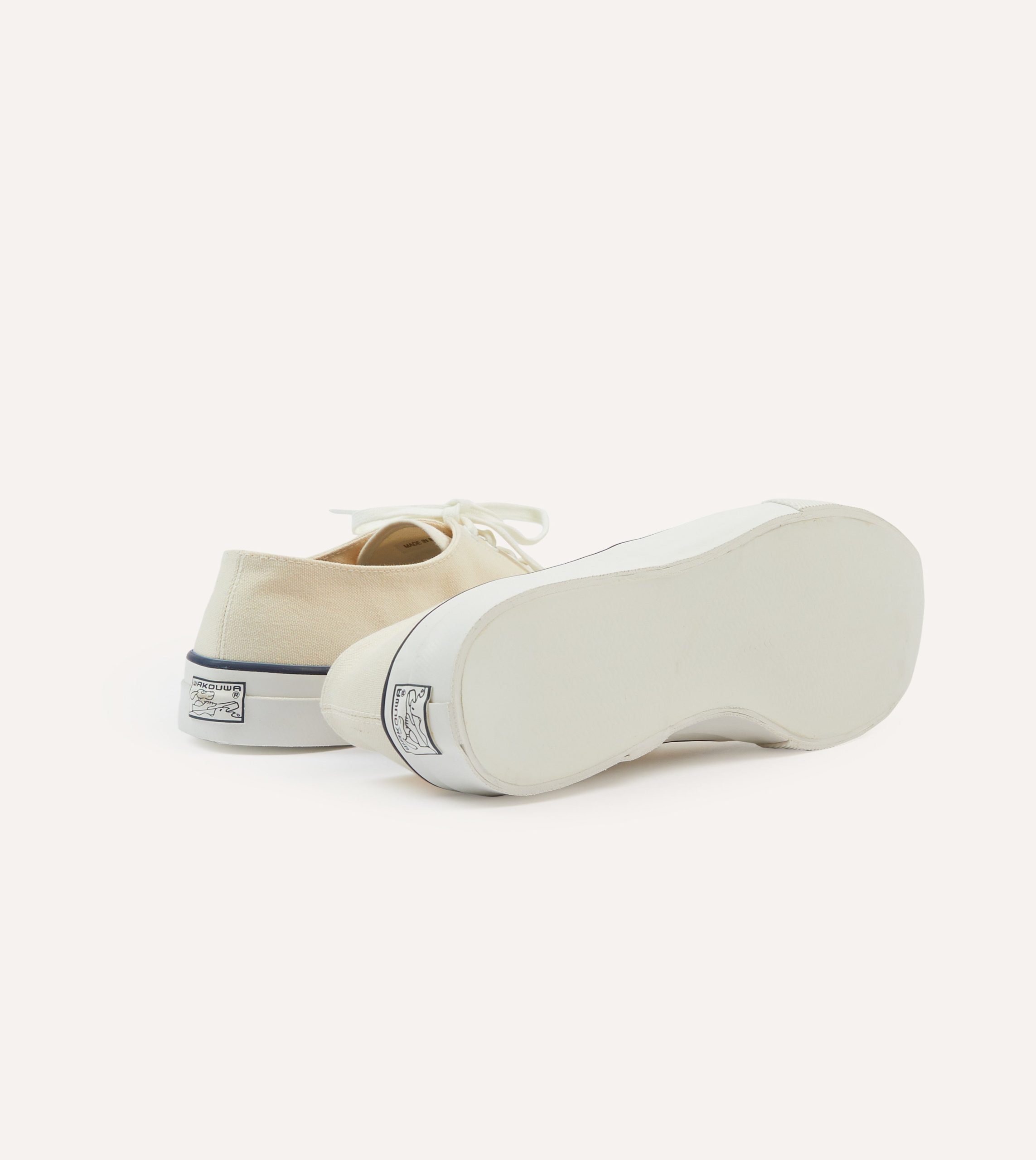Wakouwa by Anatomica Ecru Cotton Canvas Oxford Trainers - Image 2