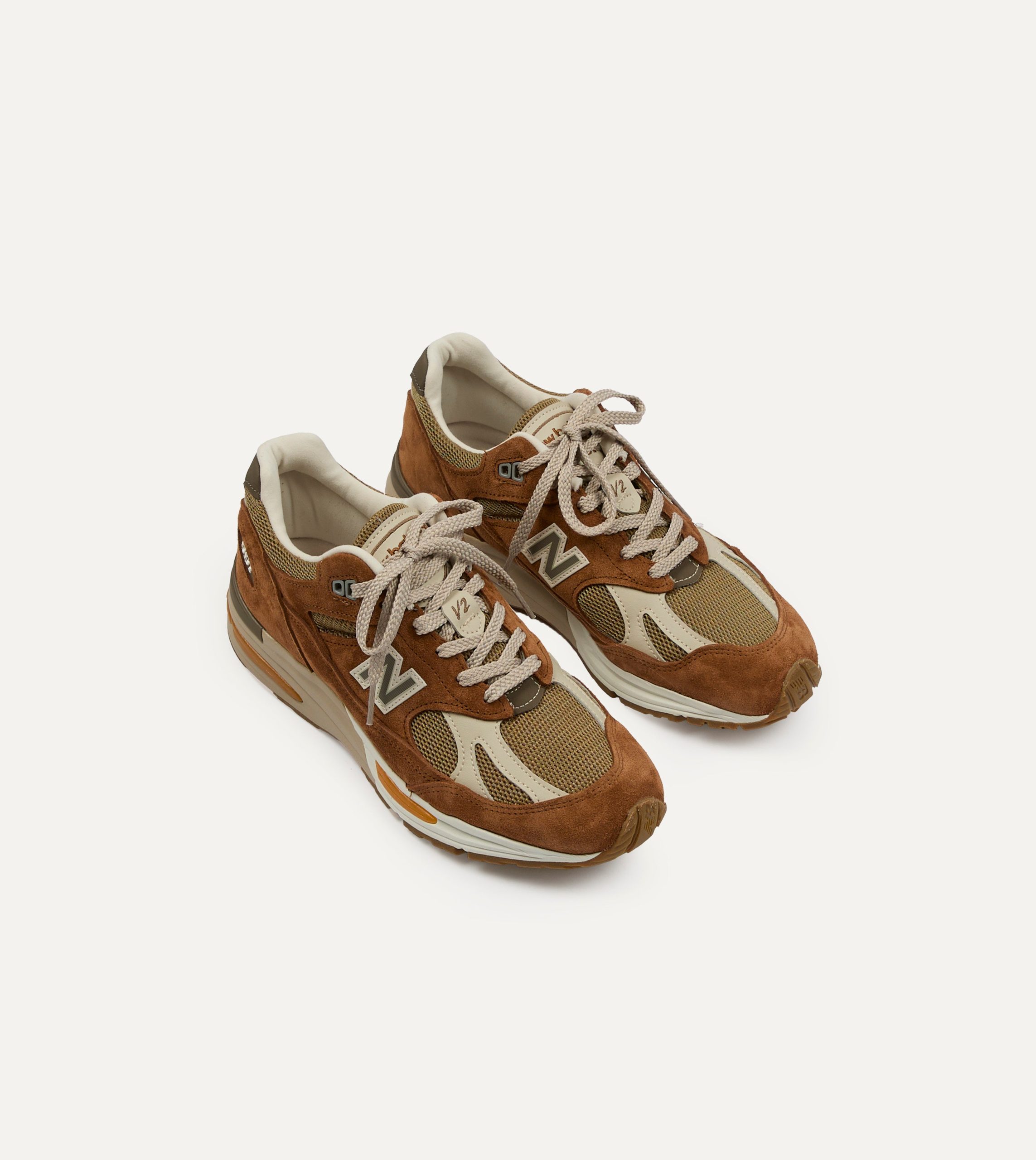 New Balance 'Iconic Influences' Caramel Caf?? Made in UK 991v2 Trainers