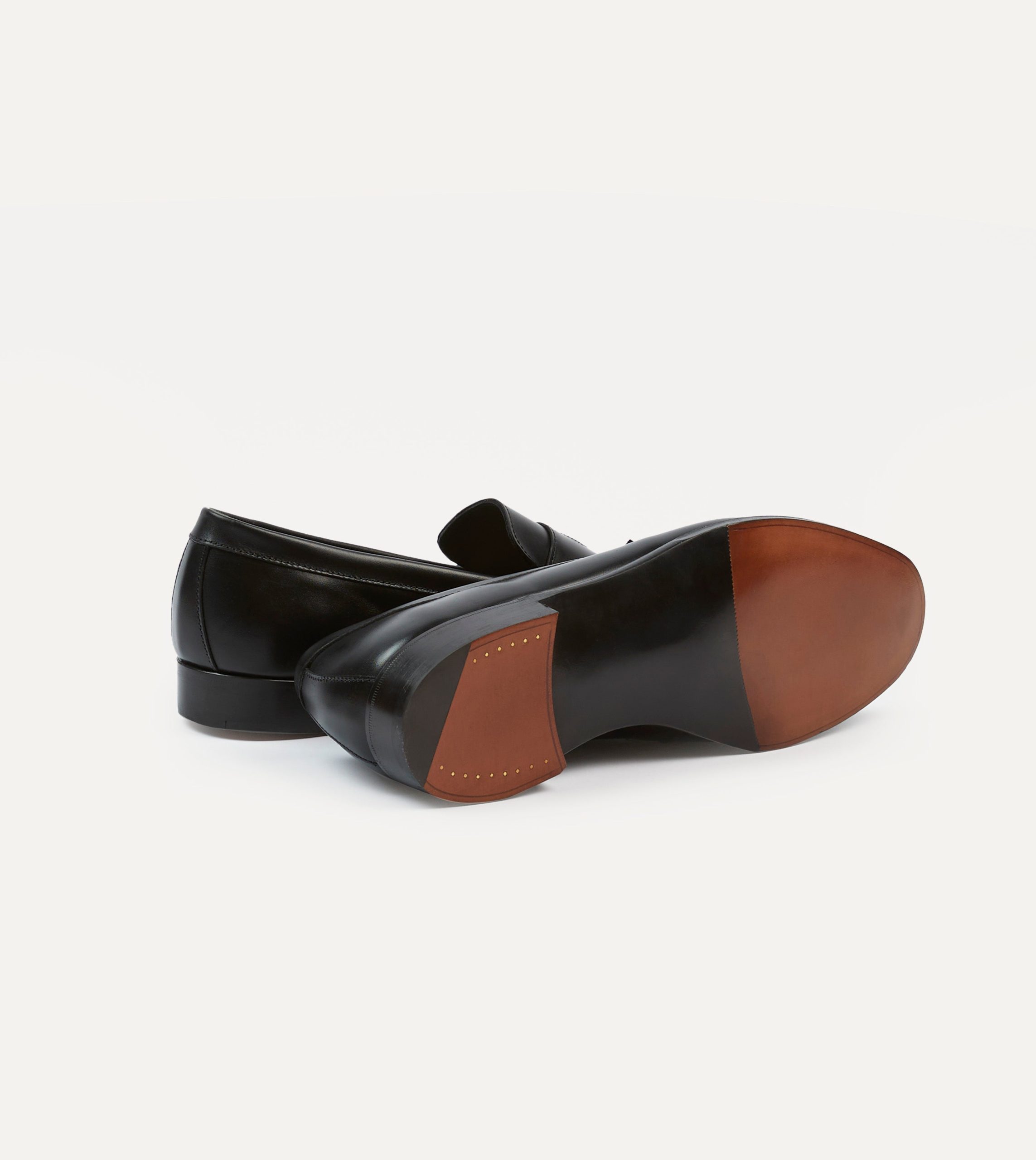 Black Calf Leather Charles Mk II Goodyear Welted Penny Loafer - Image 2