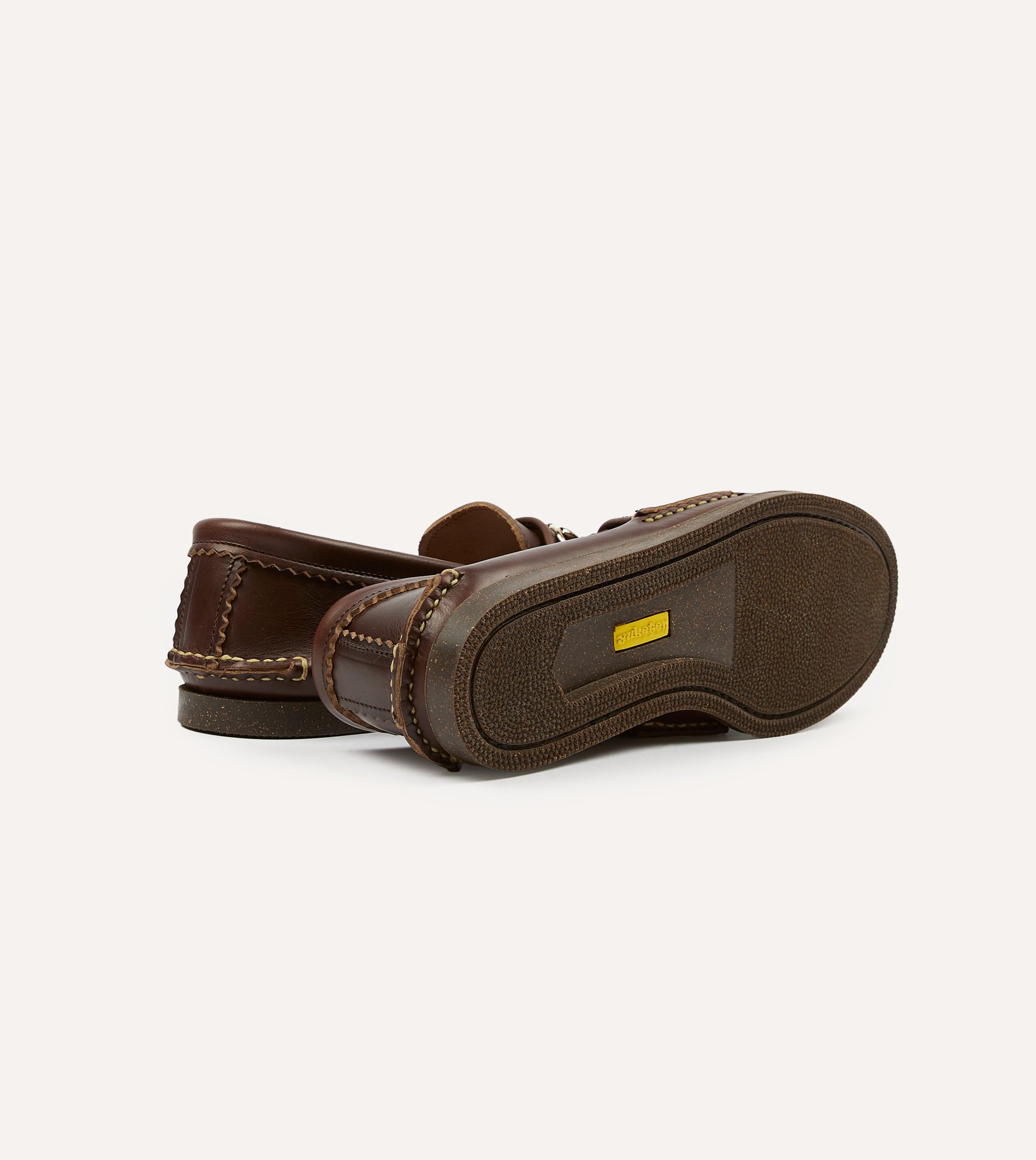 Yuketen Brown Leather Bit Loafer with Camp Sole - Image 2