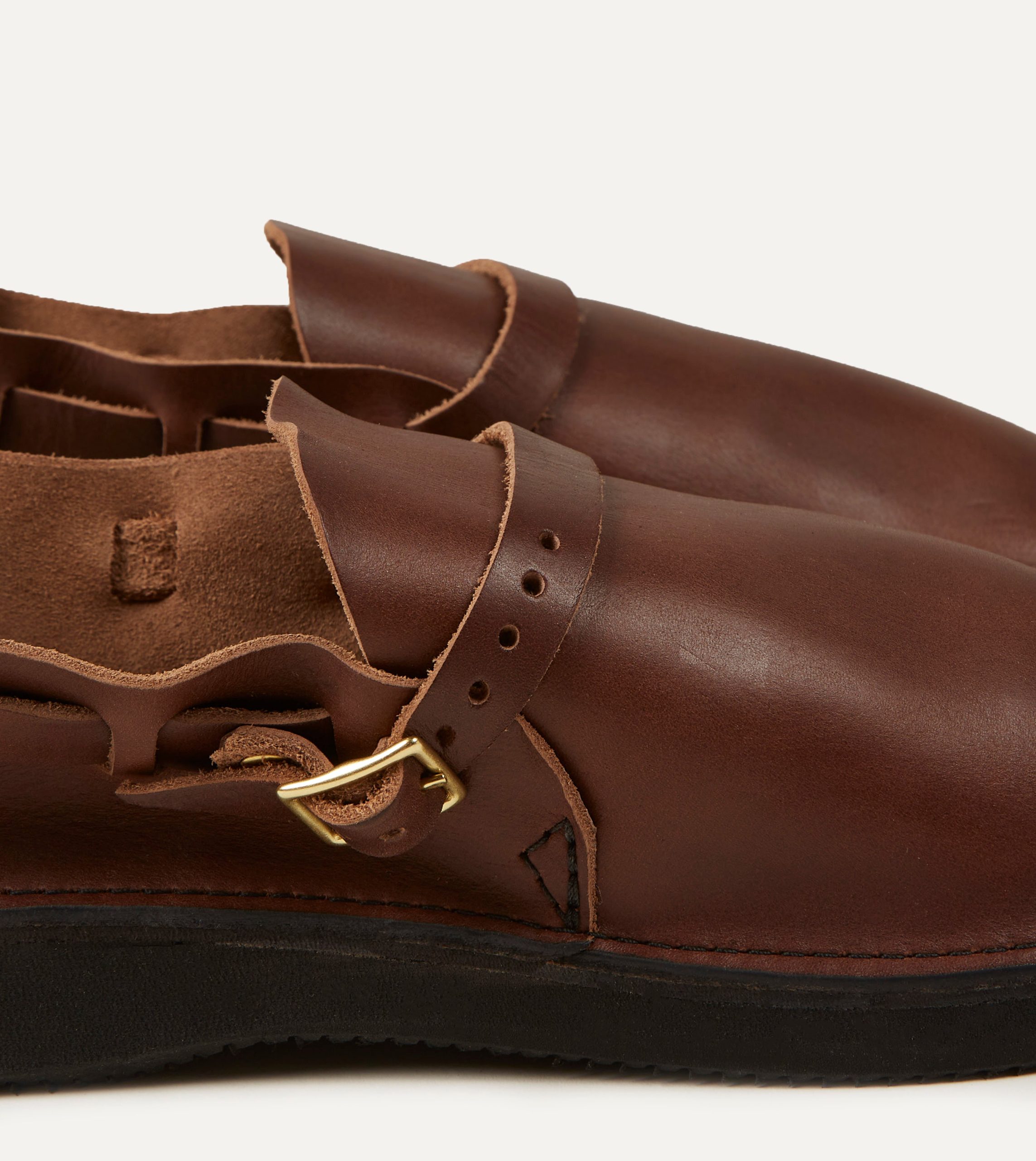 Aurora Shoe Co. Middle English Brown Full Grain Leather Shoe - Image 4