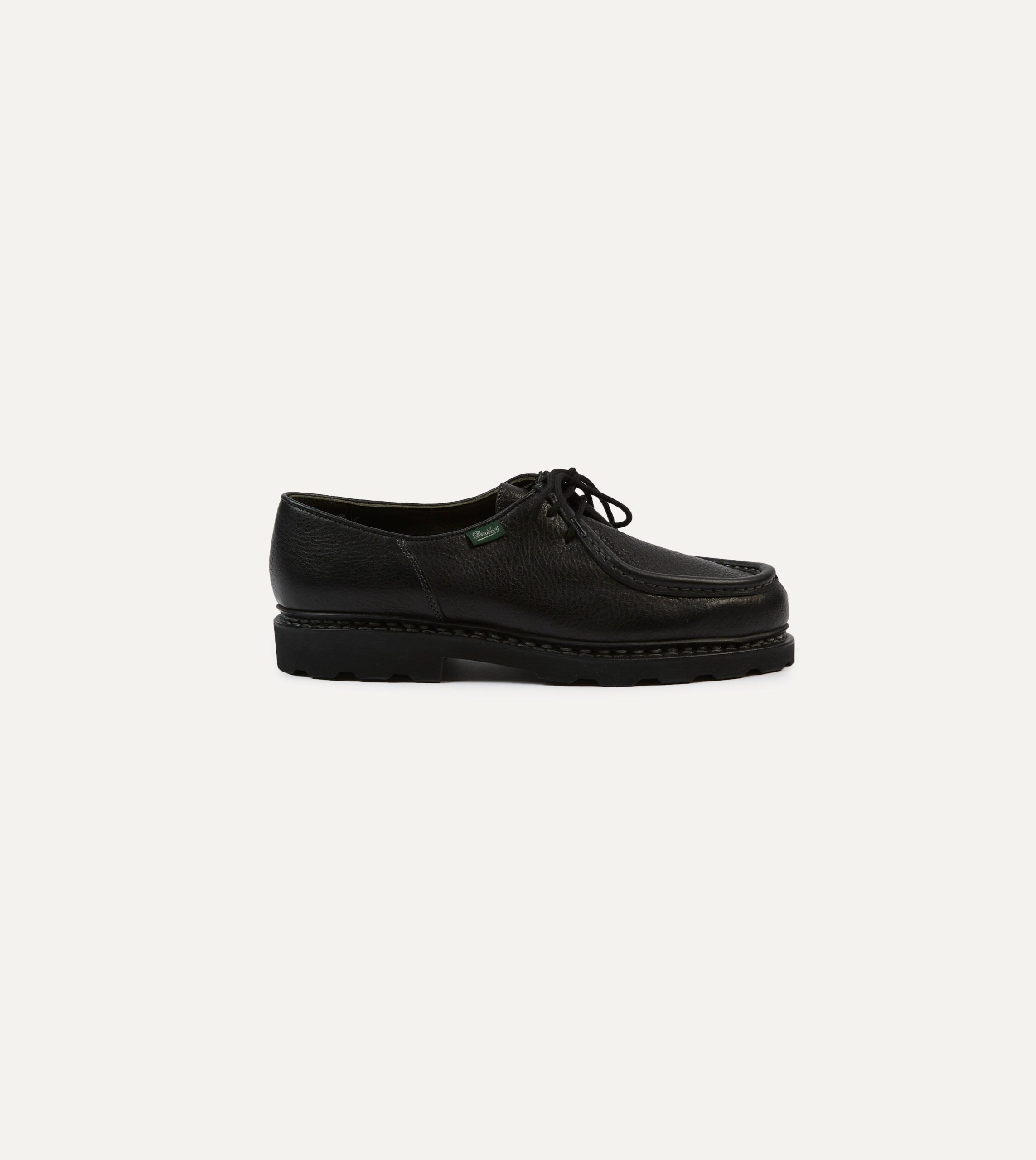 Paraboot Michael Noir Deer Leather Derby Shoe - Image 6