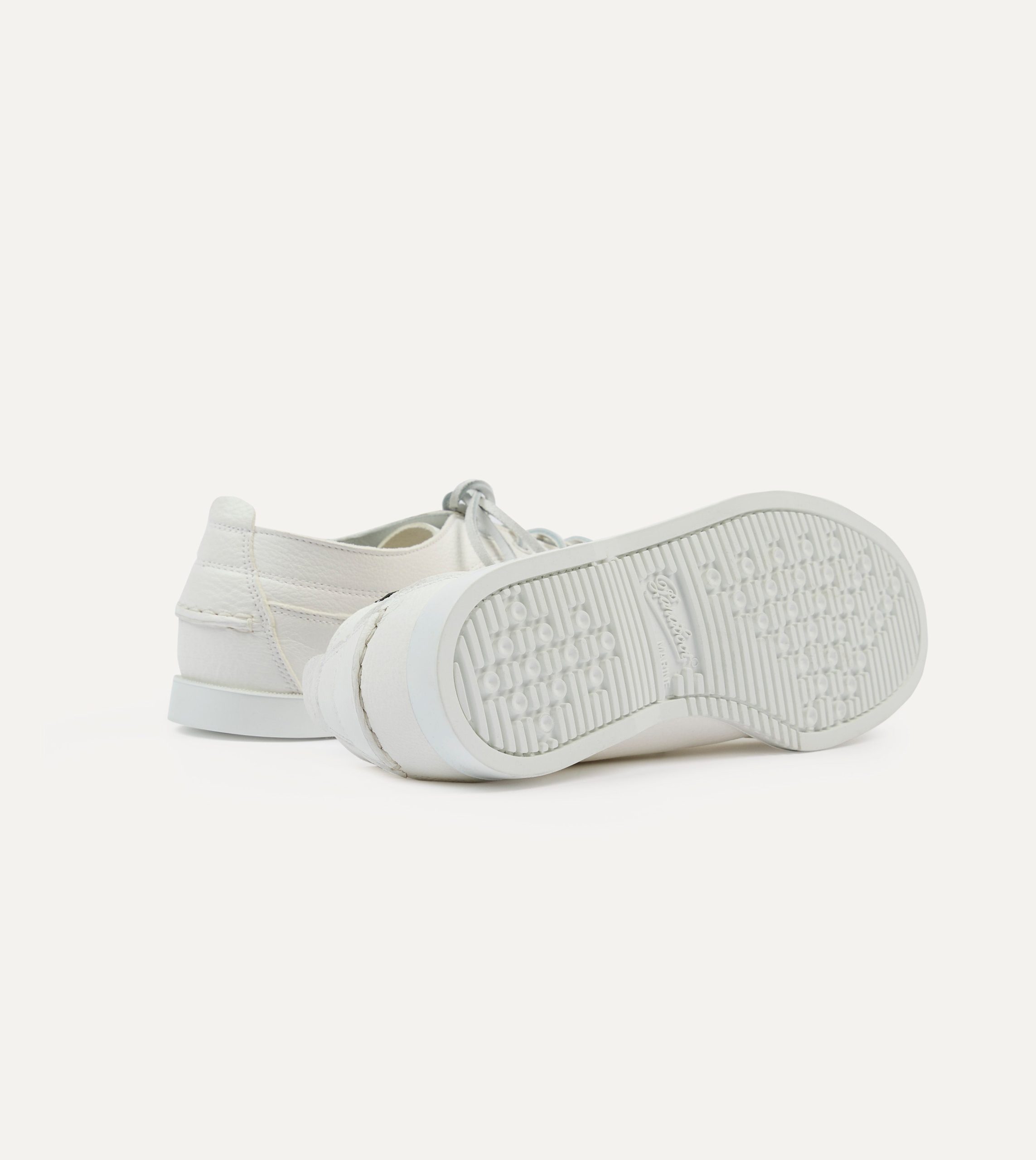 Paraboot Malibu Blanc Deer Leather Boat Shoe - Image 2