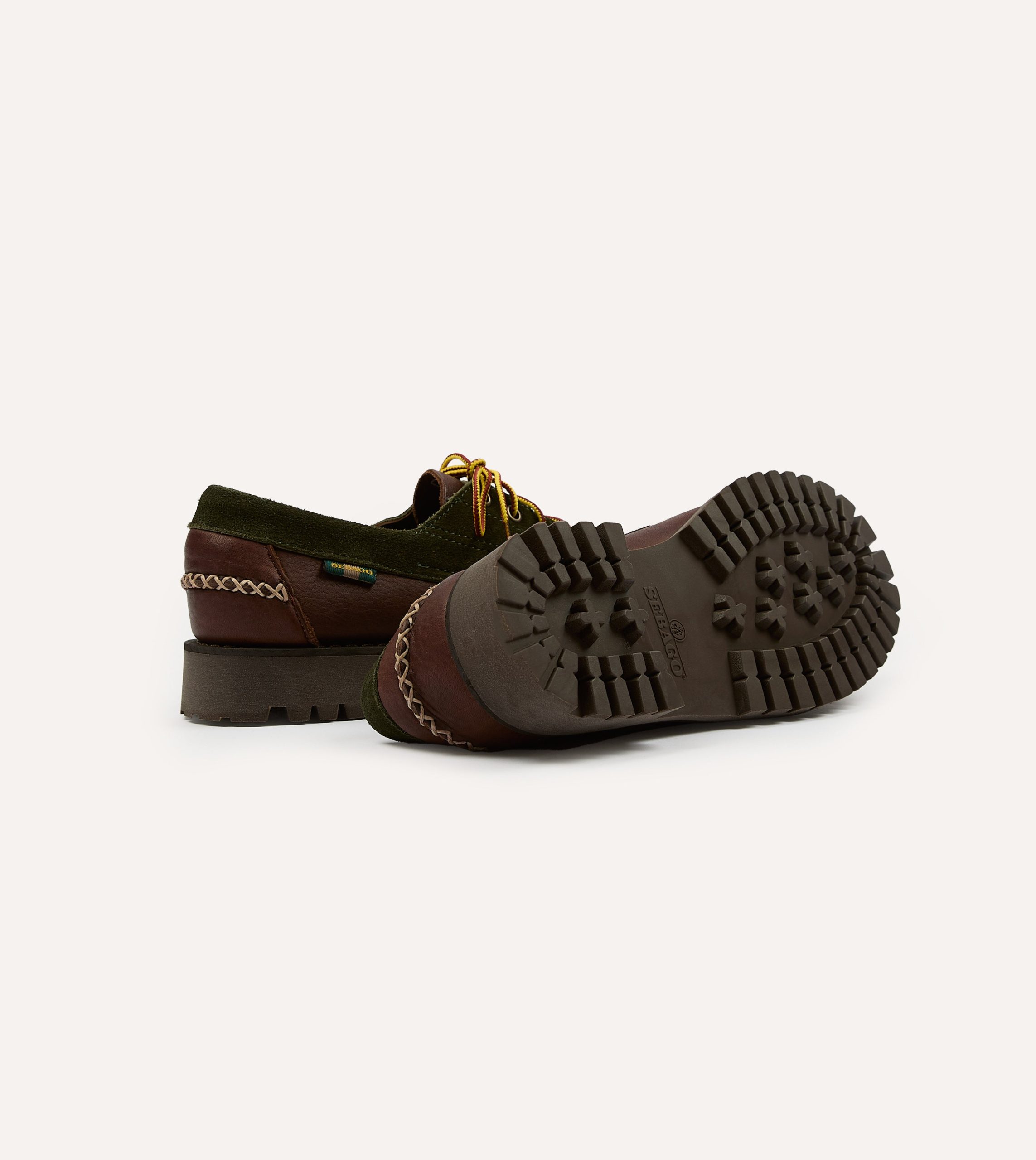 Drake's by Sebago Campsides Askook Patchwork Suede Shoe - Image 2