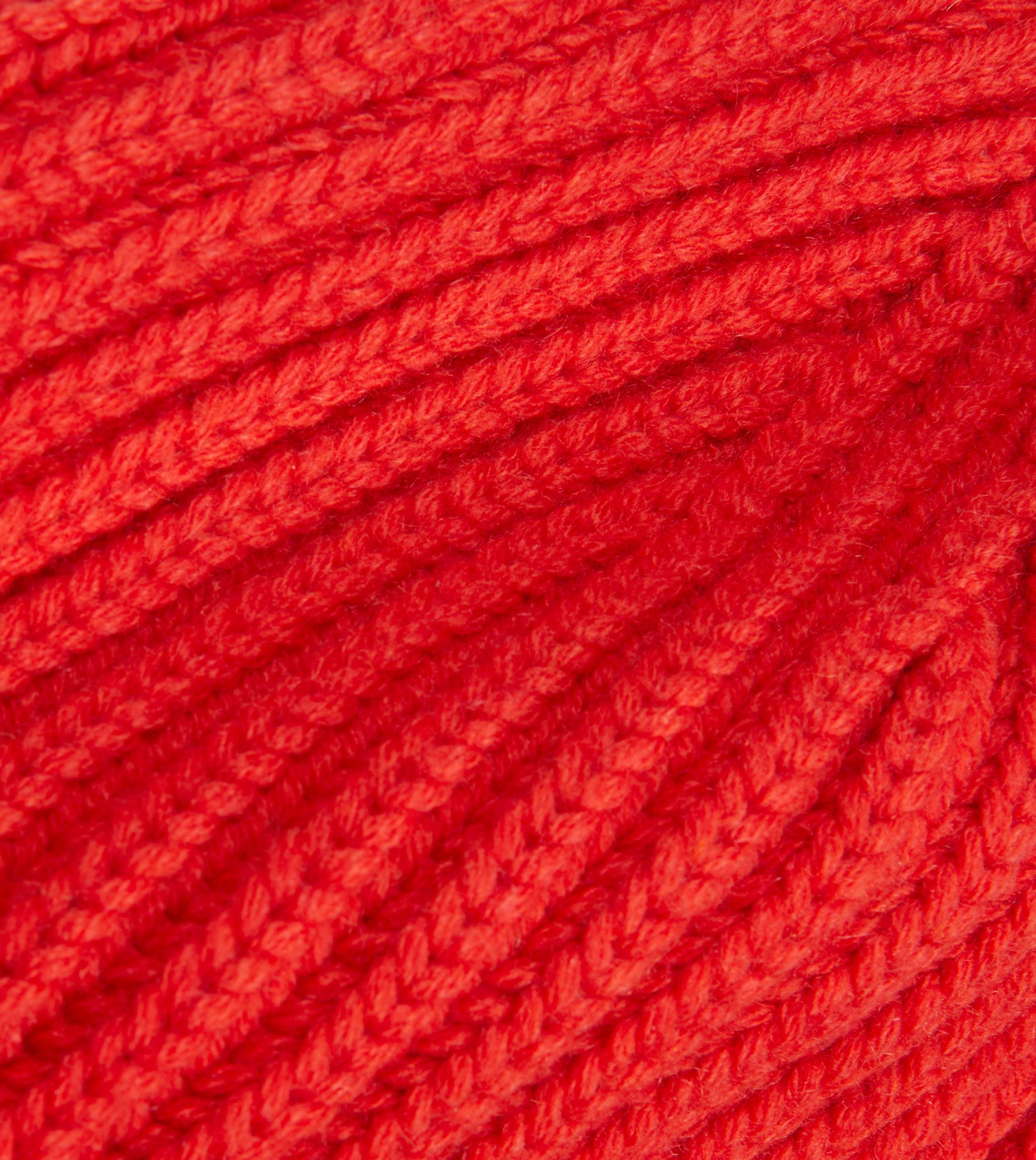 Orange Cashmere Ribbed Knit Cap - Image 2