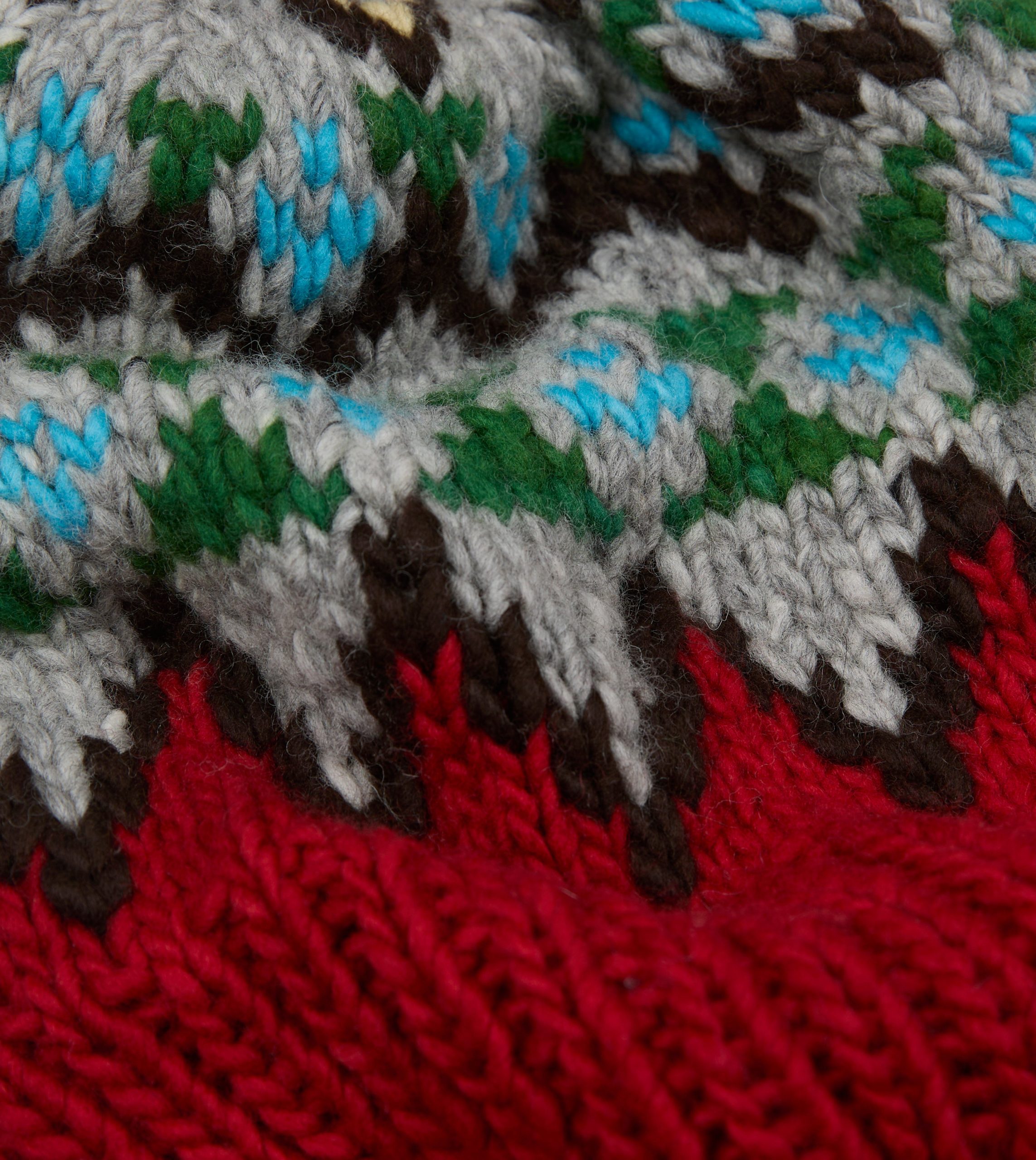 Chamula Red Fairisle Merino Knit Cap - Image 2