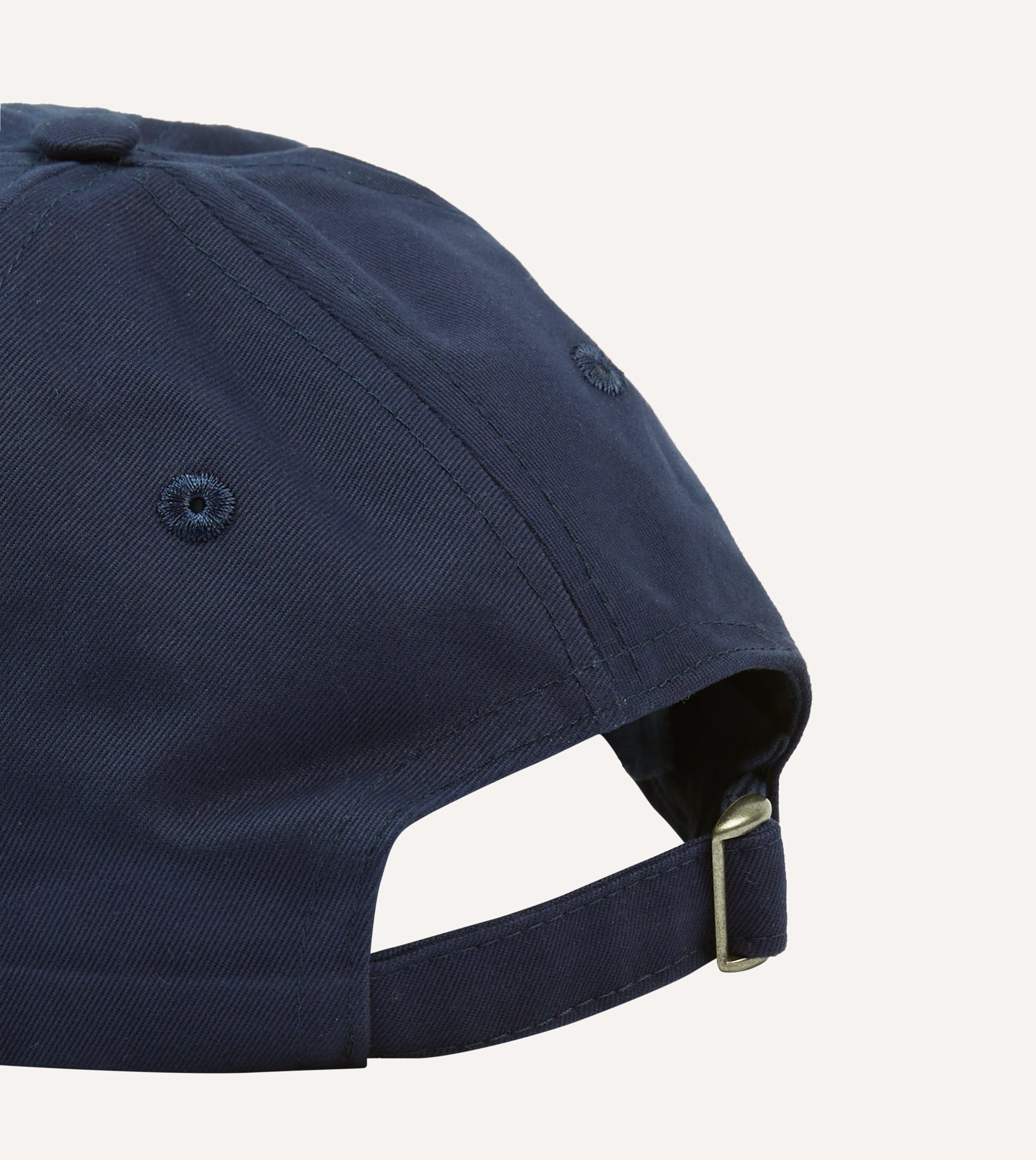 Navy Duck Emblem Cotton Baseball Cap - Image 2