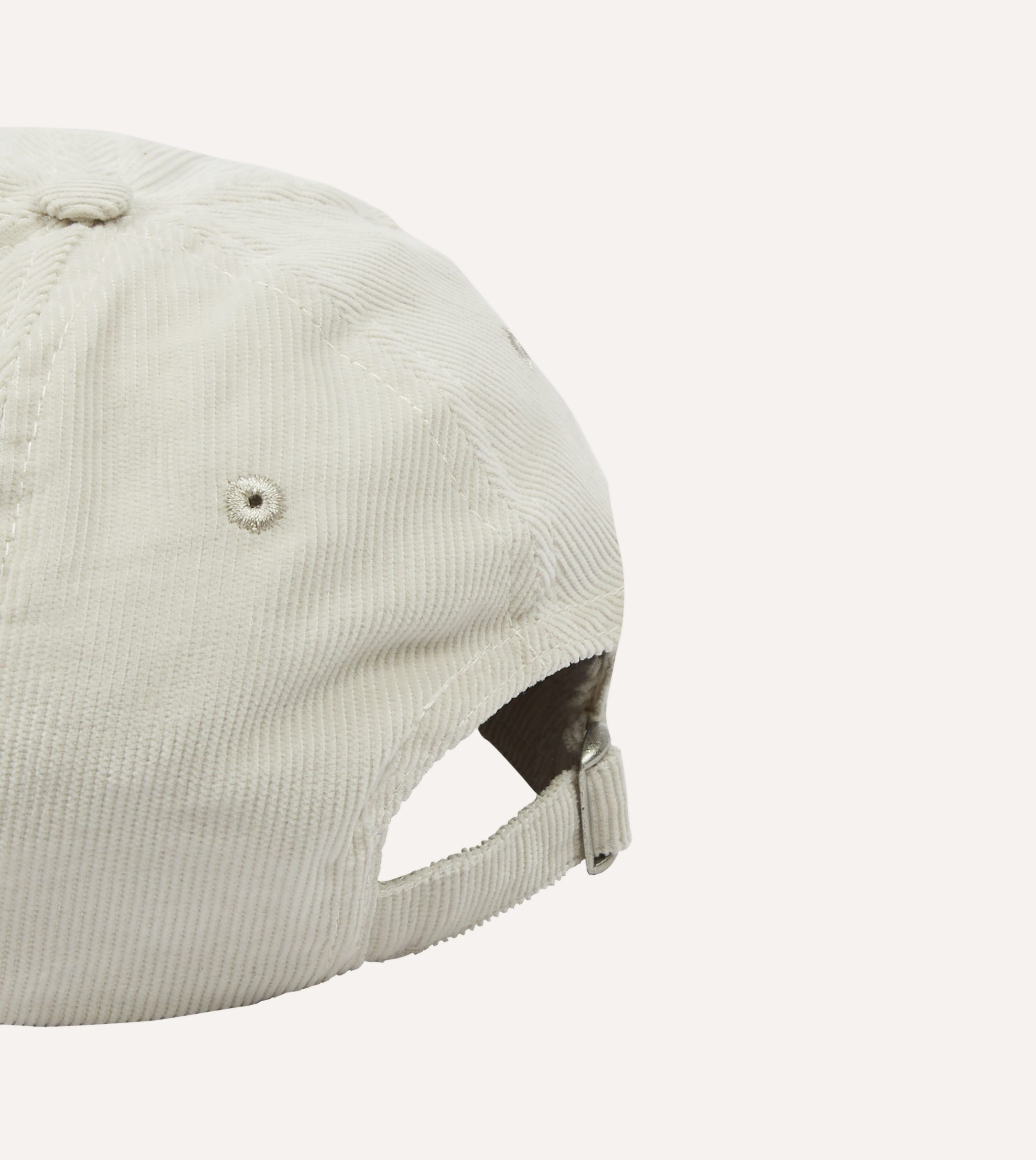 Antique White Duck Emblem Cotton Corduroy Baseball Cap - Image 2