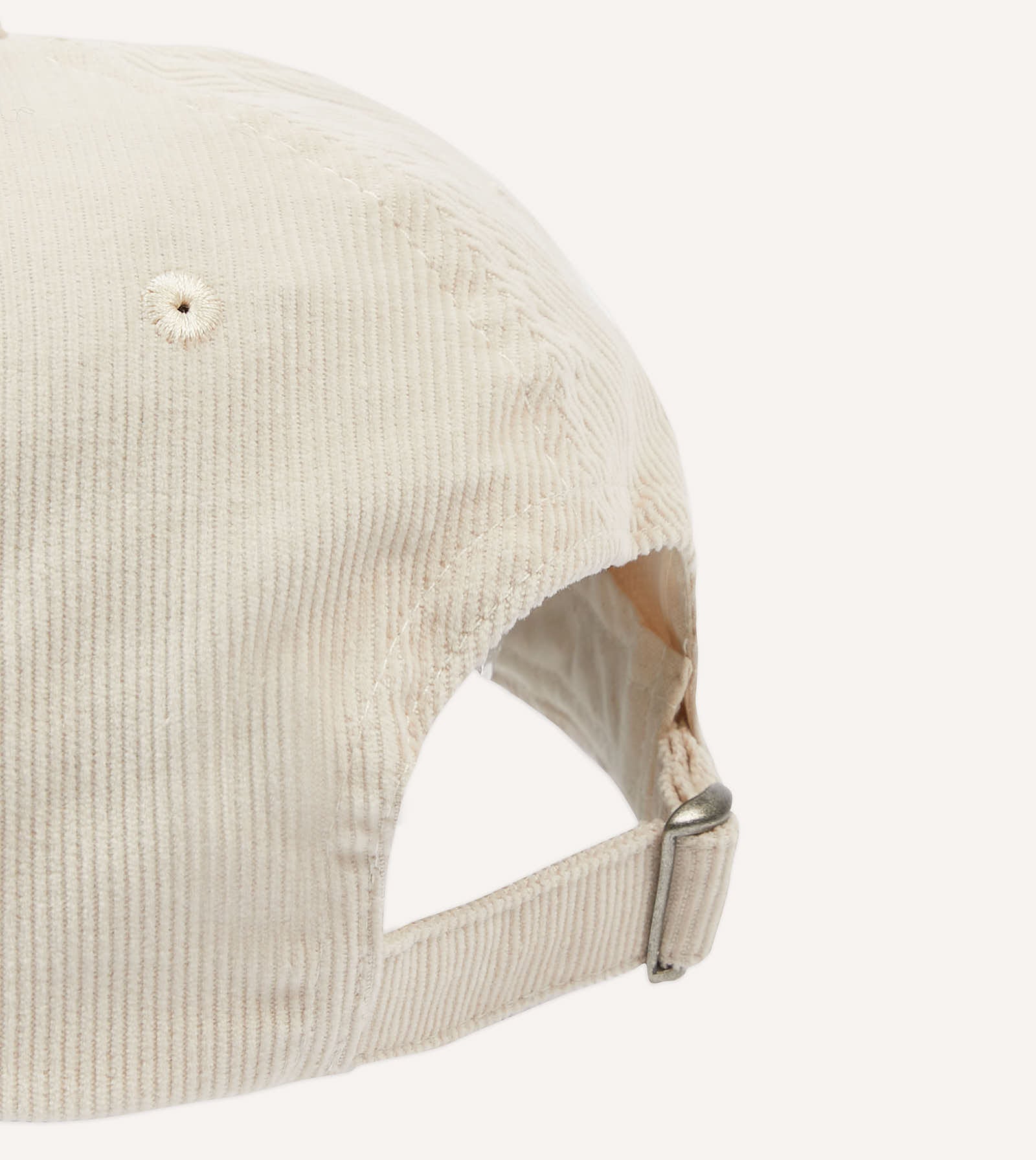 Ecru Kantha Flower Emblem Cotton Baseball Cap - Image 2