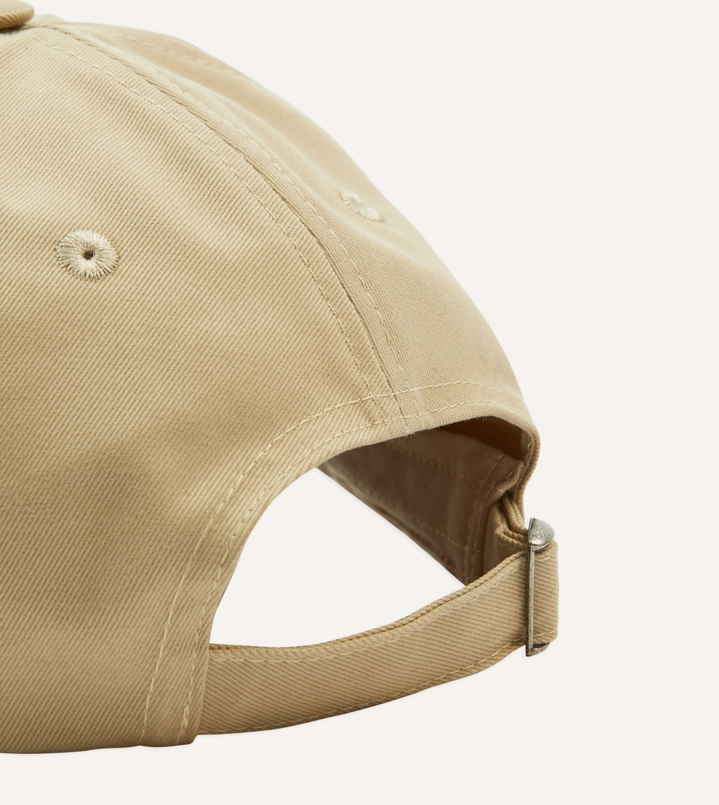 'D' Flower Emblem Cotton Twill Baseball Cap - Image 2