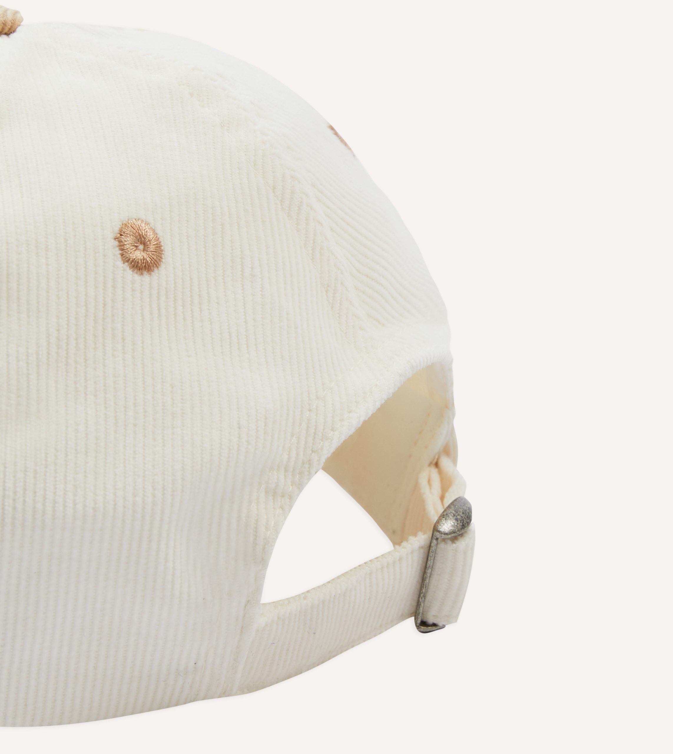 Ecru Motel Cotton Corduroy Baseball Cap - Image 2