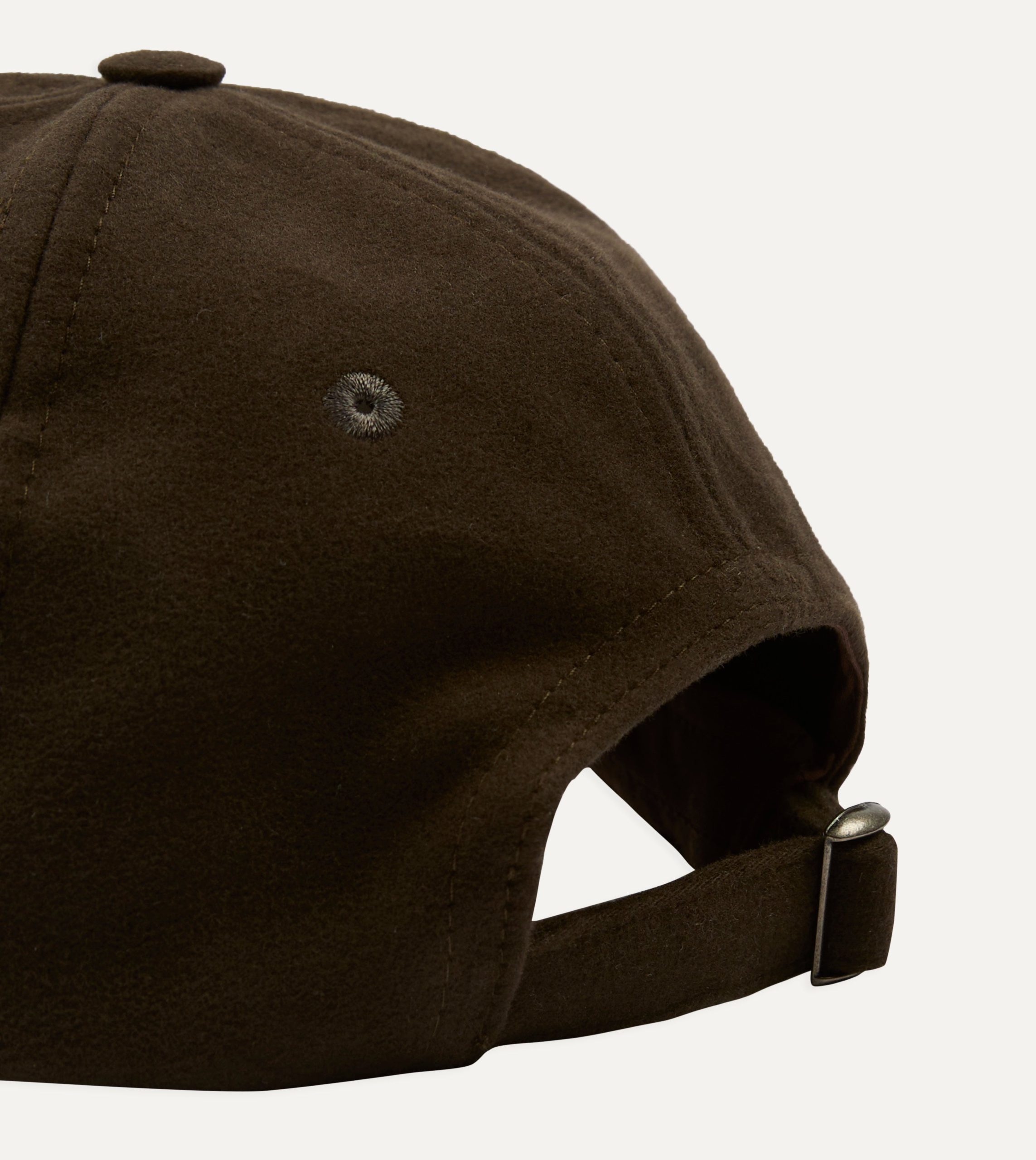 Drake's by A. Levine Brown Moleskin Club Motif Baseball Cap - Image 2