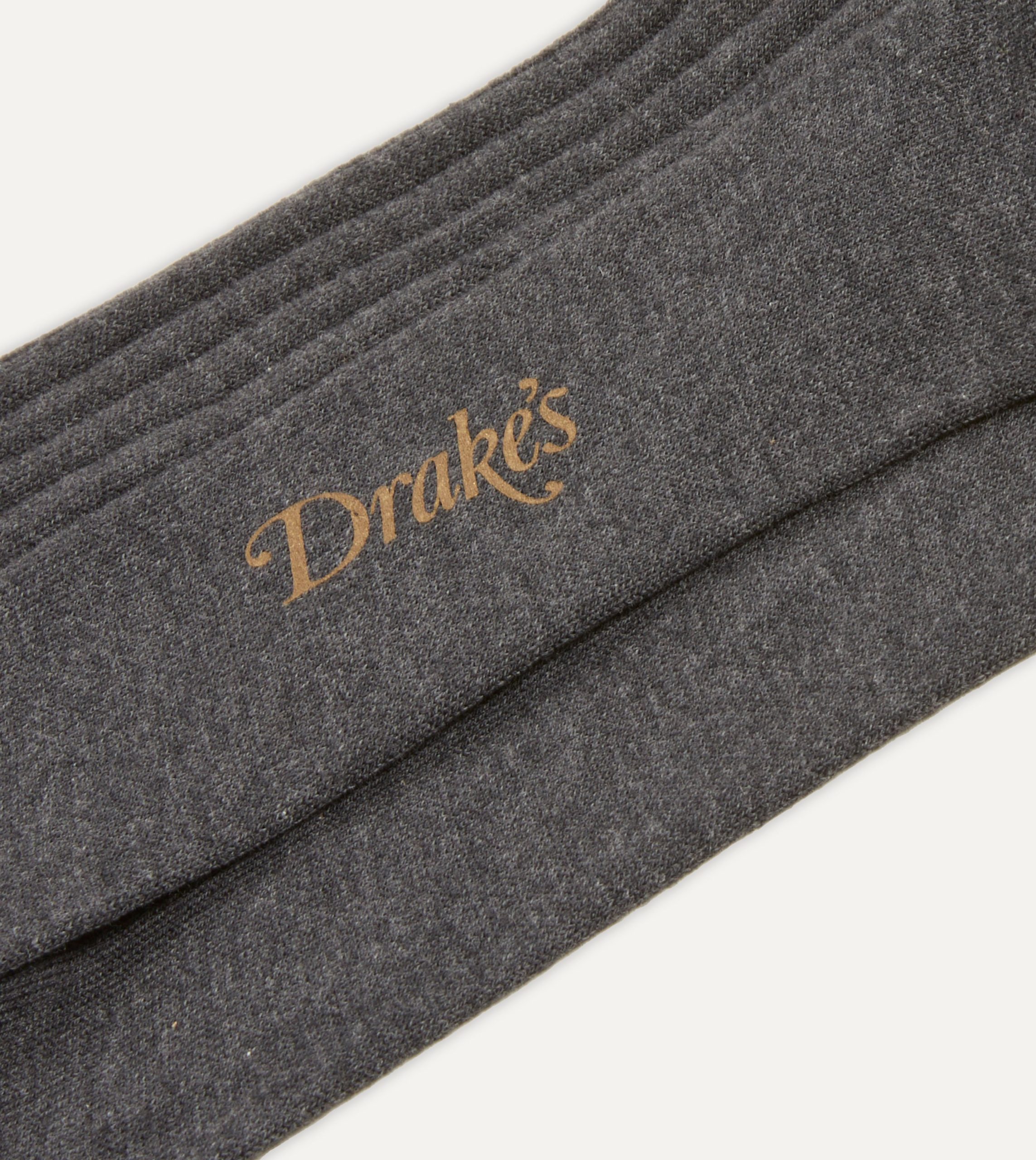 Mid-Grey Cotton Over-the-Calf Socks - Image 2