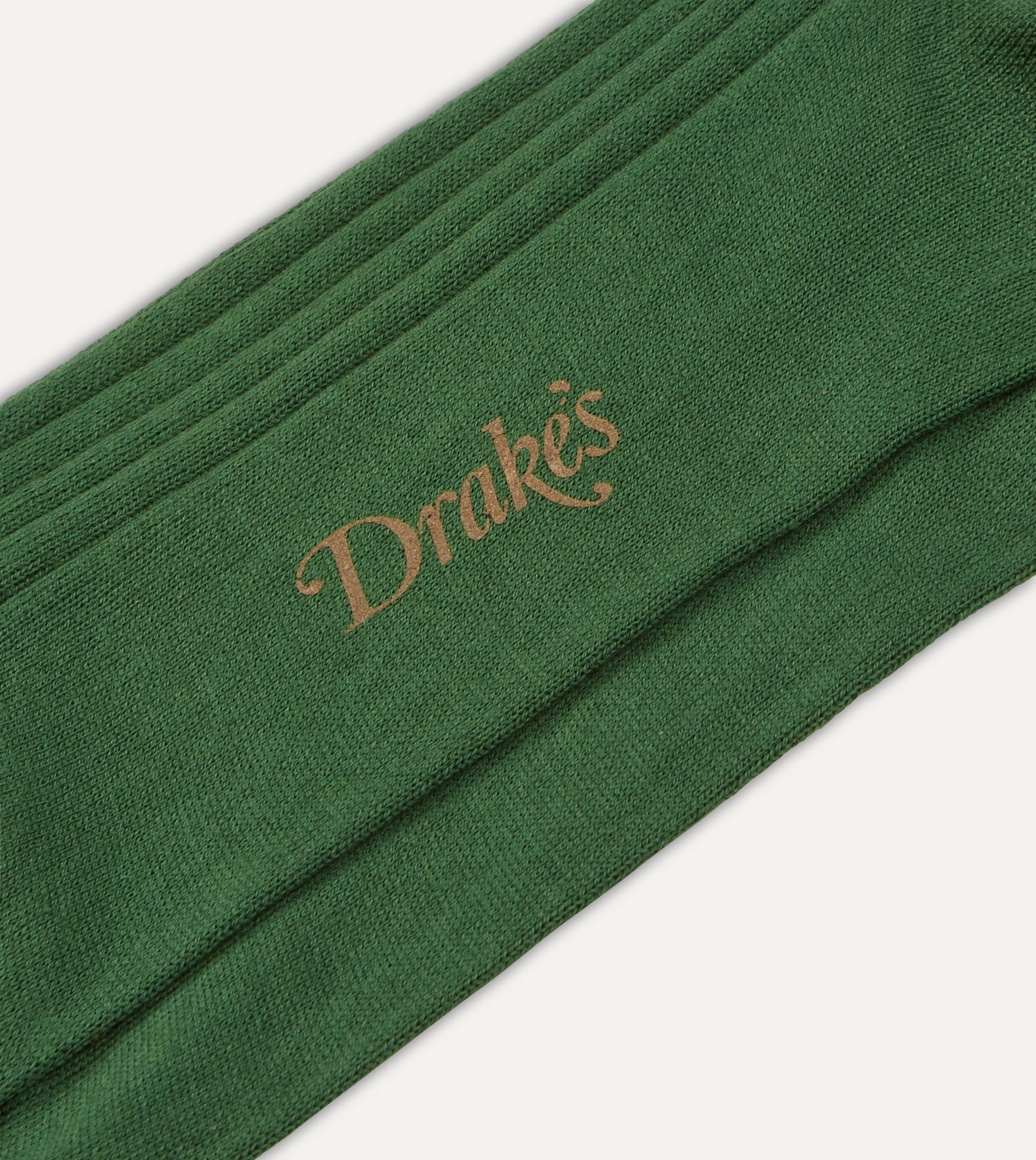 Green Cotton Over-the-Calf Socks - Image 2
