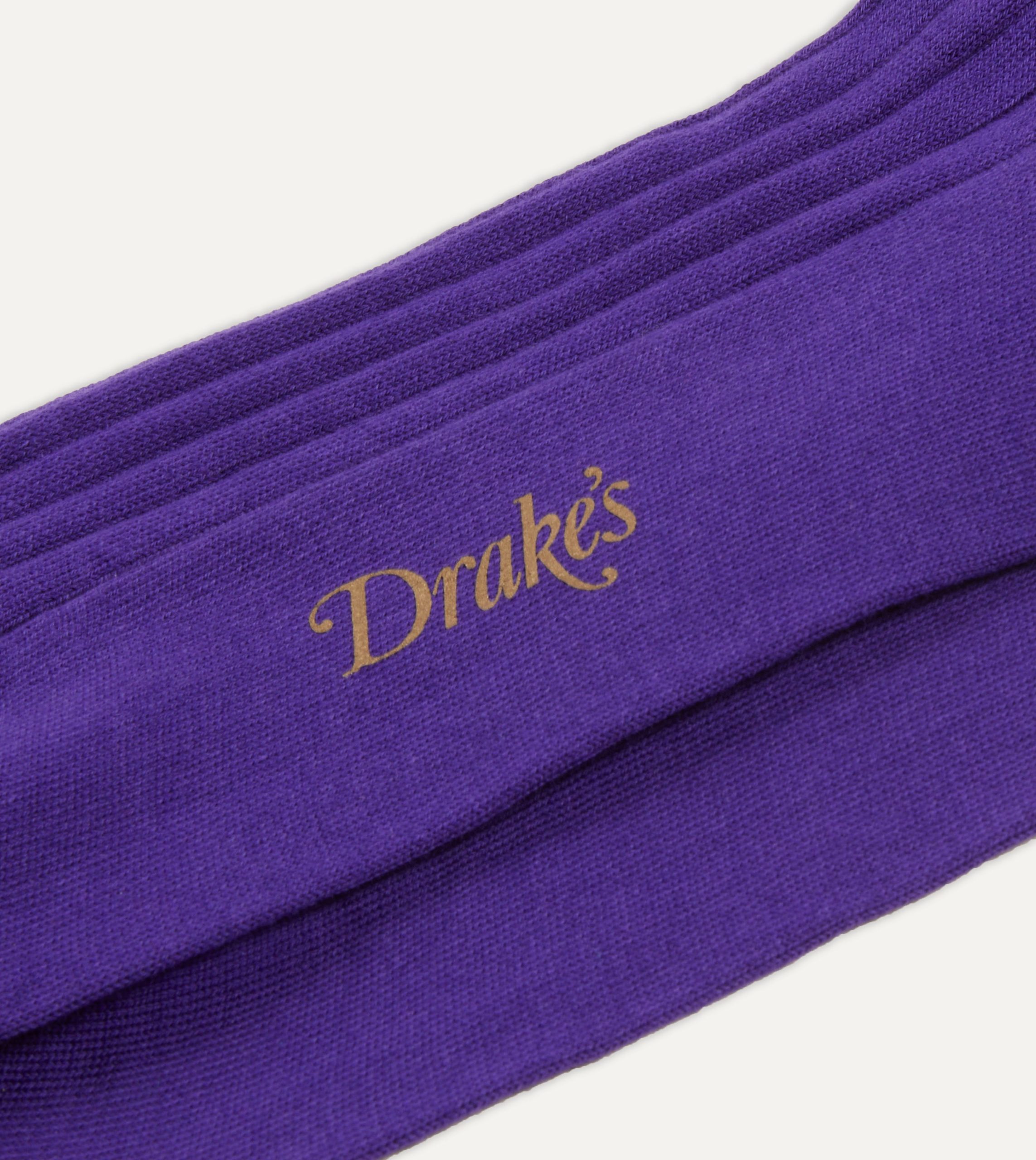Purple Cotton Over-the-Calf Socks - Image 2
