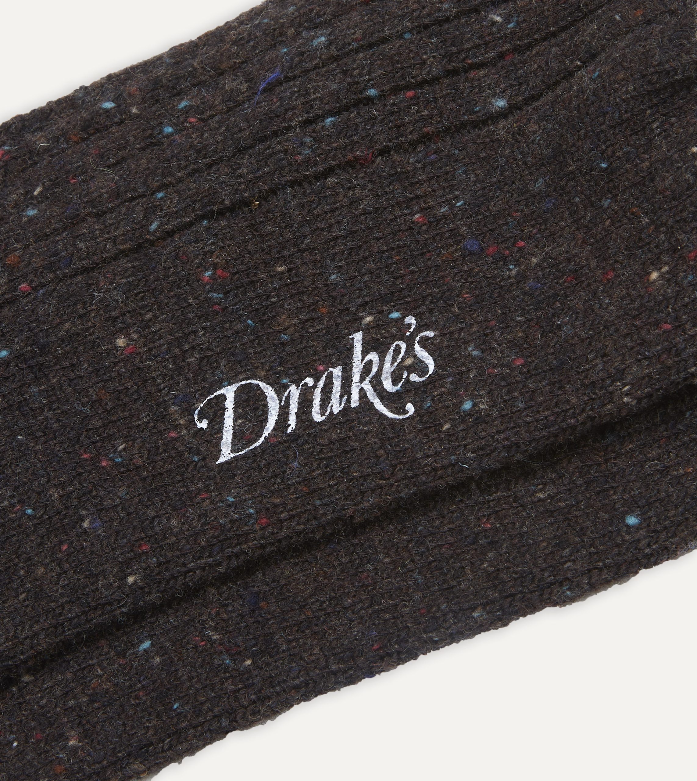 Brown Striped Donegal Wool Socks - Image 2