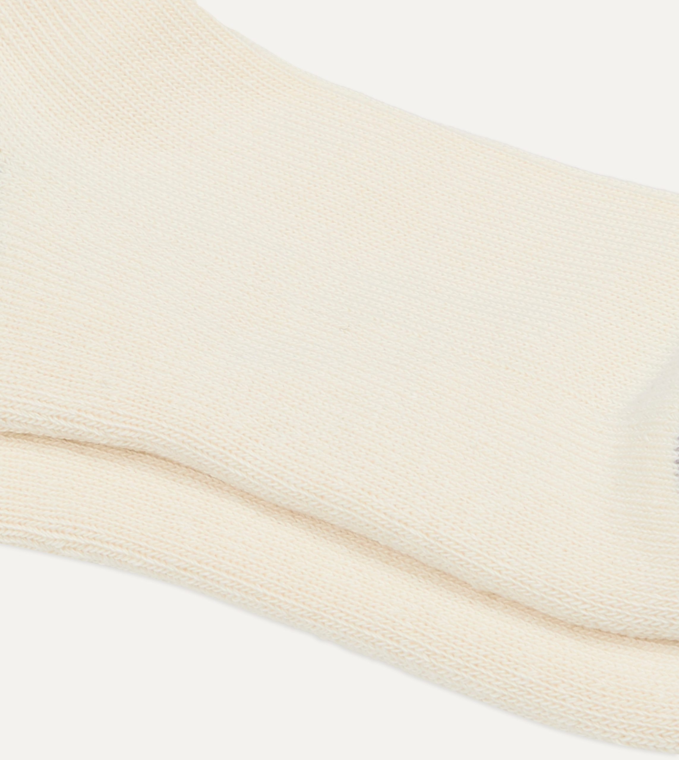 RoToTo Yellow and Purple Cotton Crew Socks - Image 2