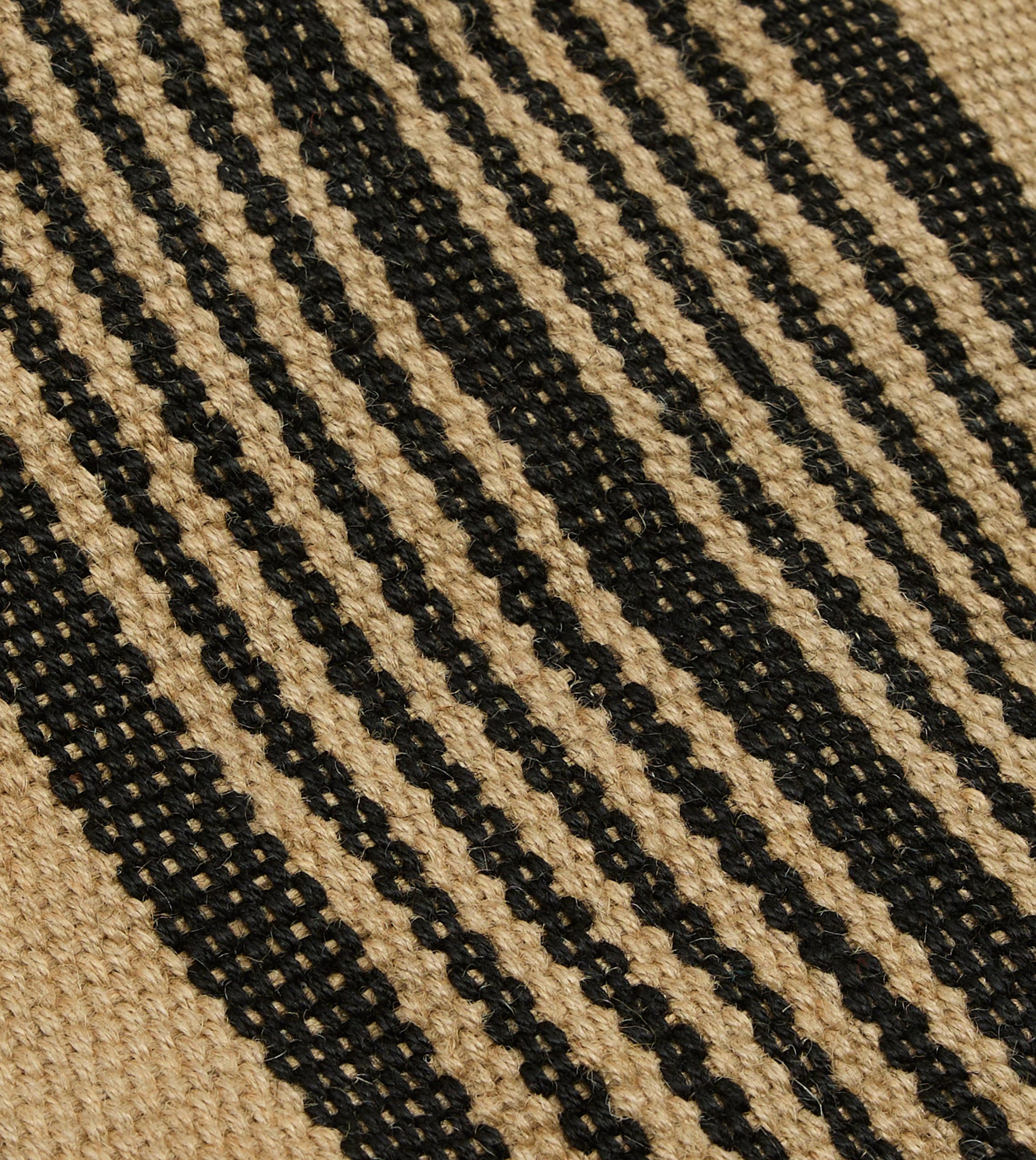 Black and Beige Maison Bengal Extra Large Jute Poresh Tote Bag - Image 2