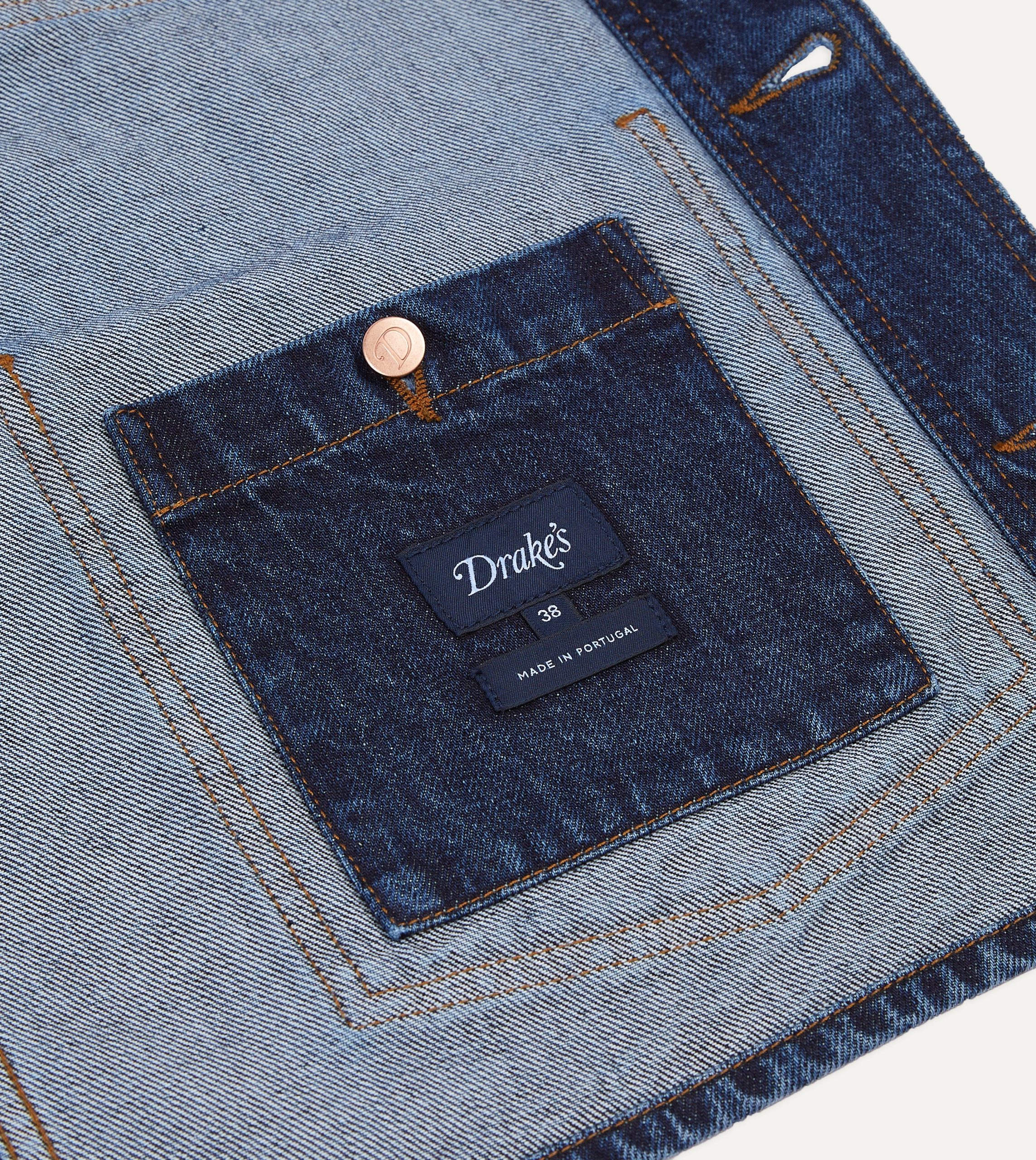 Stone Wash Denim Work Jacket - Image 7