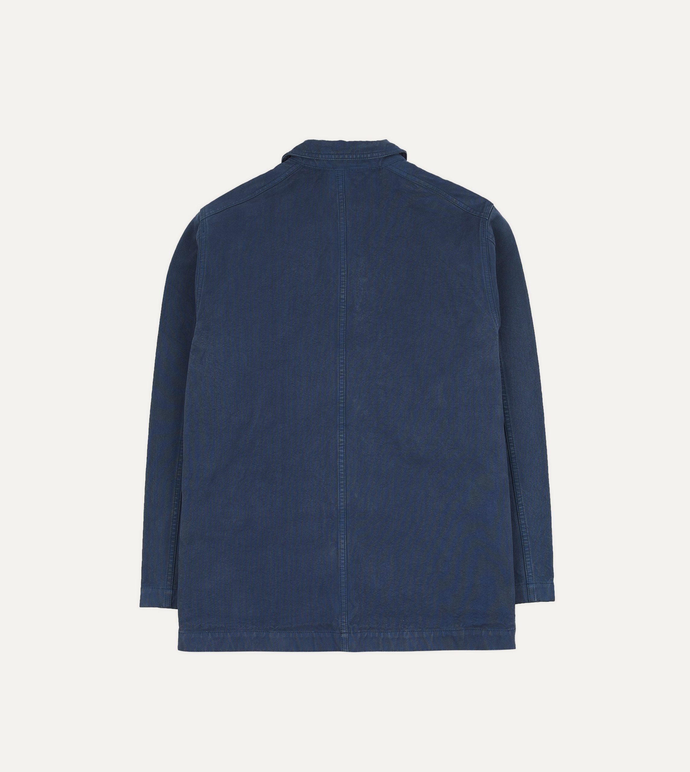 Navy Cotton Duck Canvas Five-Pocket Chore Jacket - Image 8