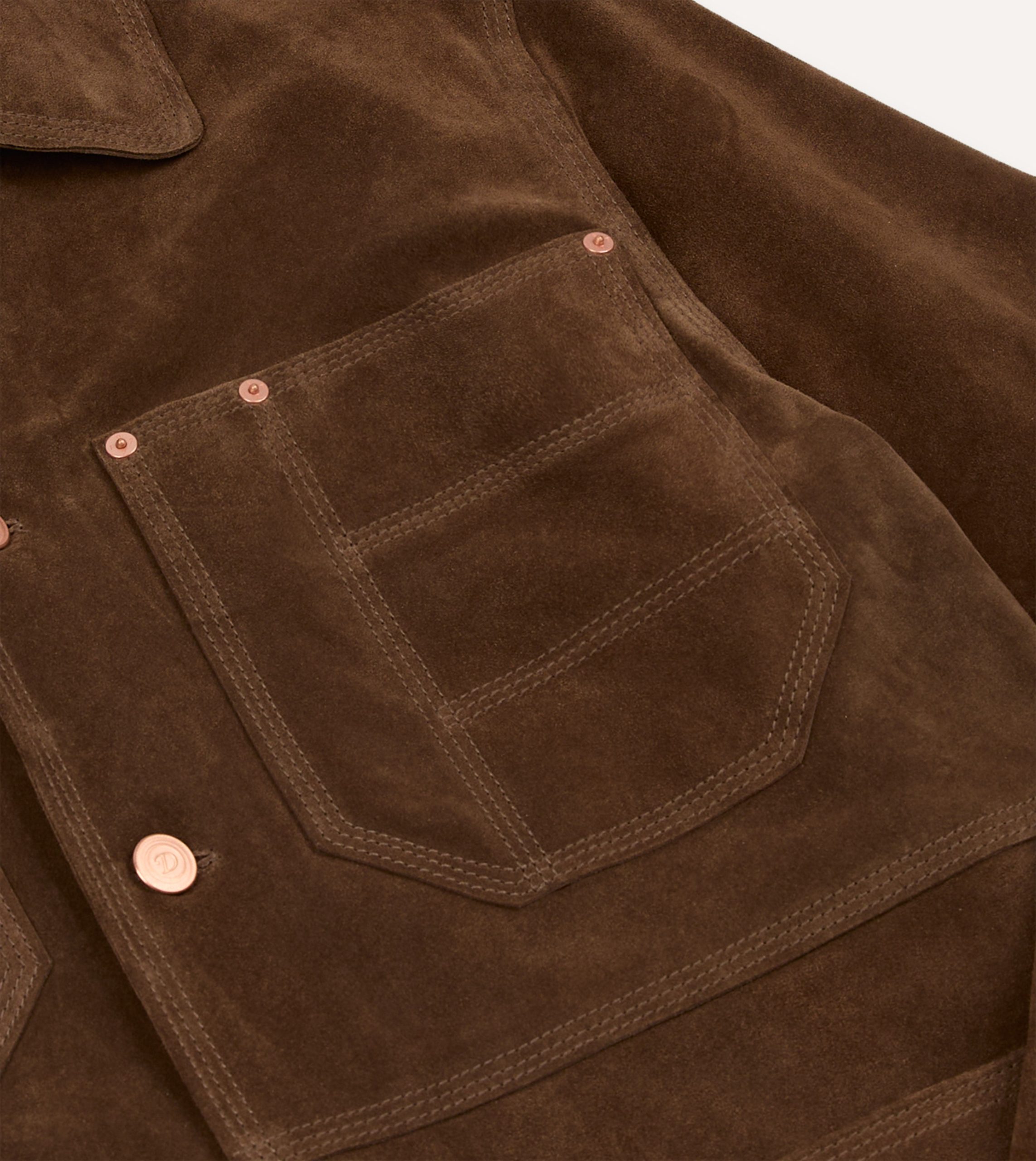 Brown Suede Welder Jacket - Image 4