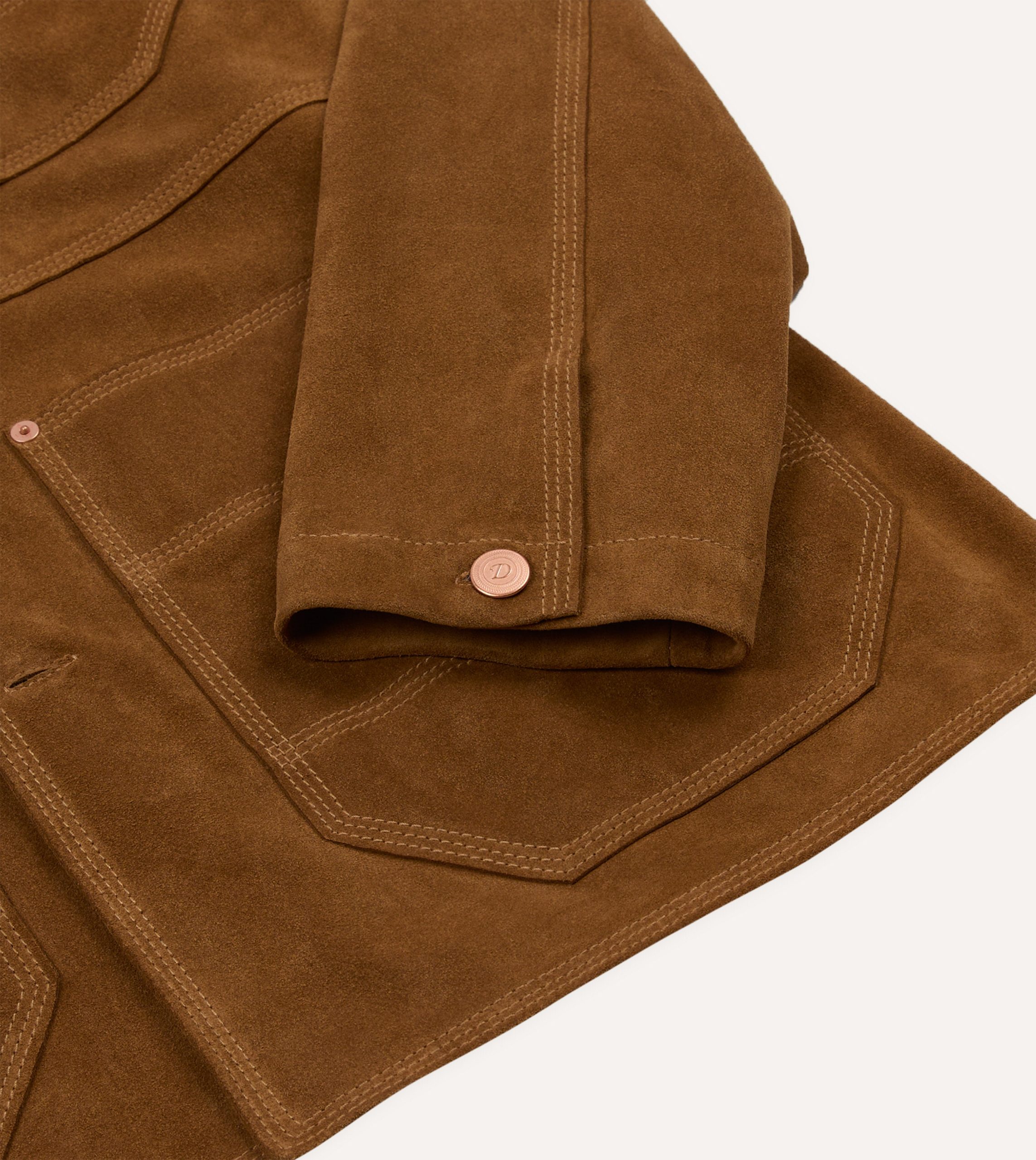 Tobacco Suede Welder Jacket - Image 5