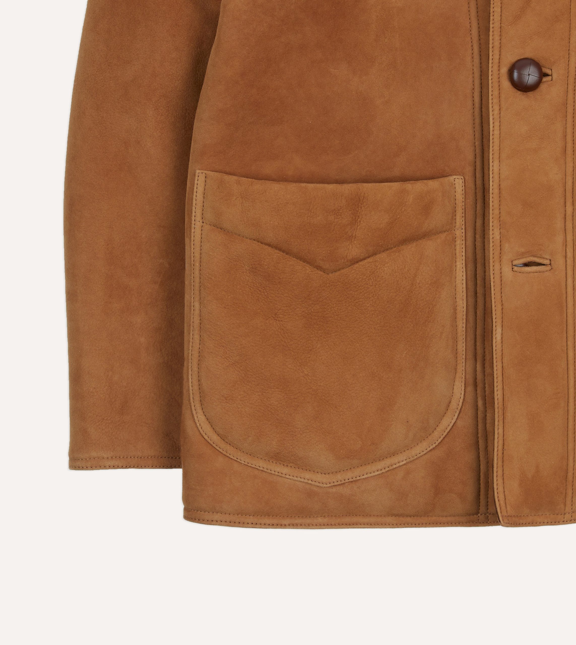 Tan Western Shearling Jacket - Image 6