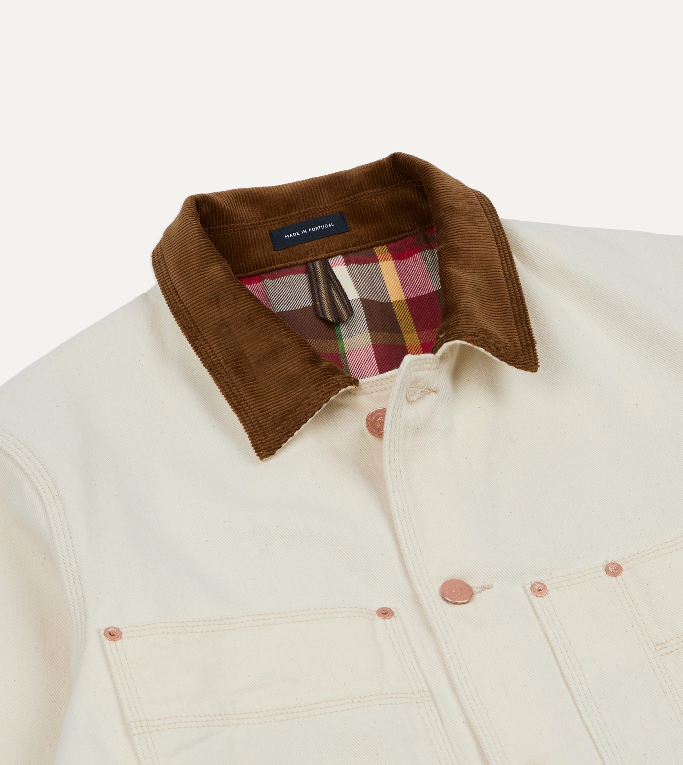 Ecru Denim Welder Jacket - Image 3