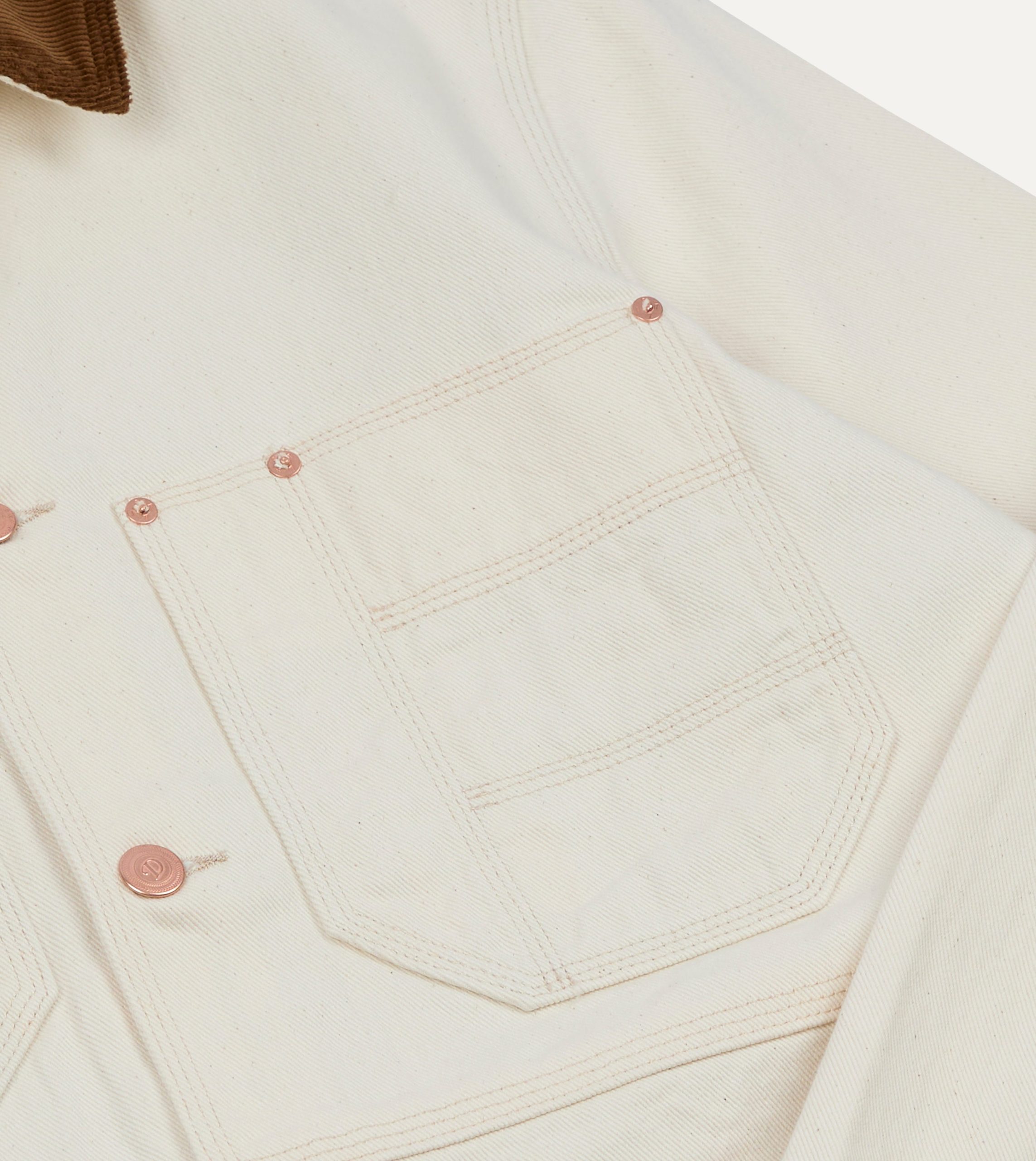 Ecru Denim Welder Jacket - Image 5