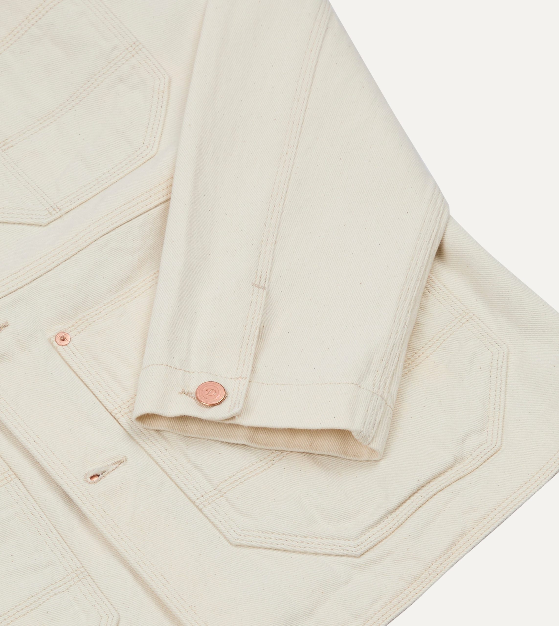 Ecru Denim Welder Jacket - Image 6