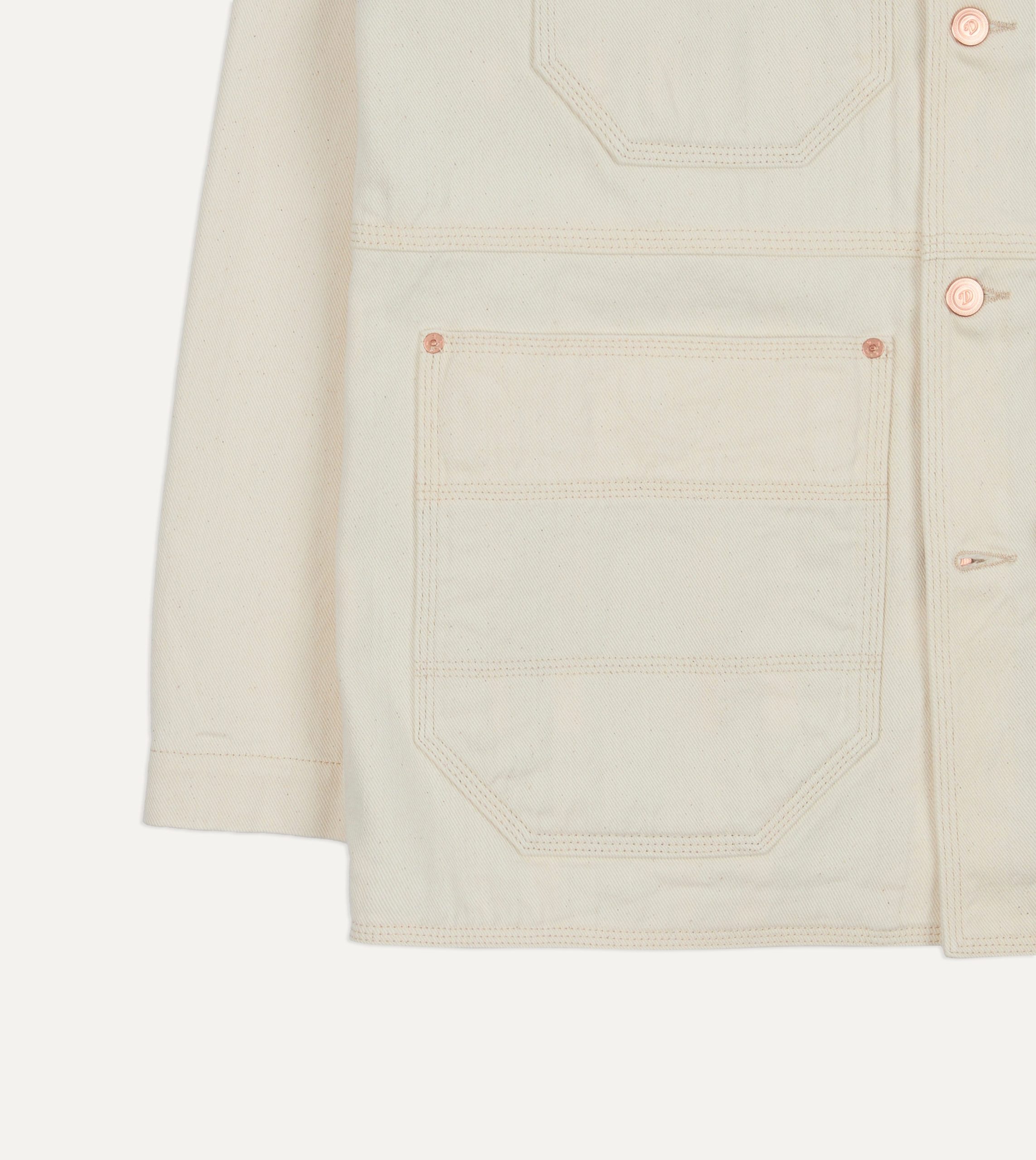 Ecru Denim Welder Jacket - Image 7