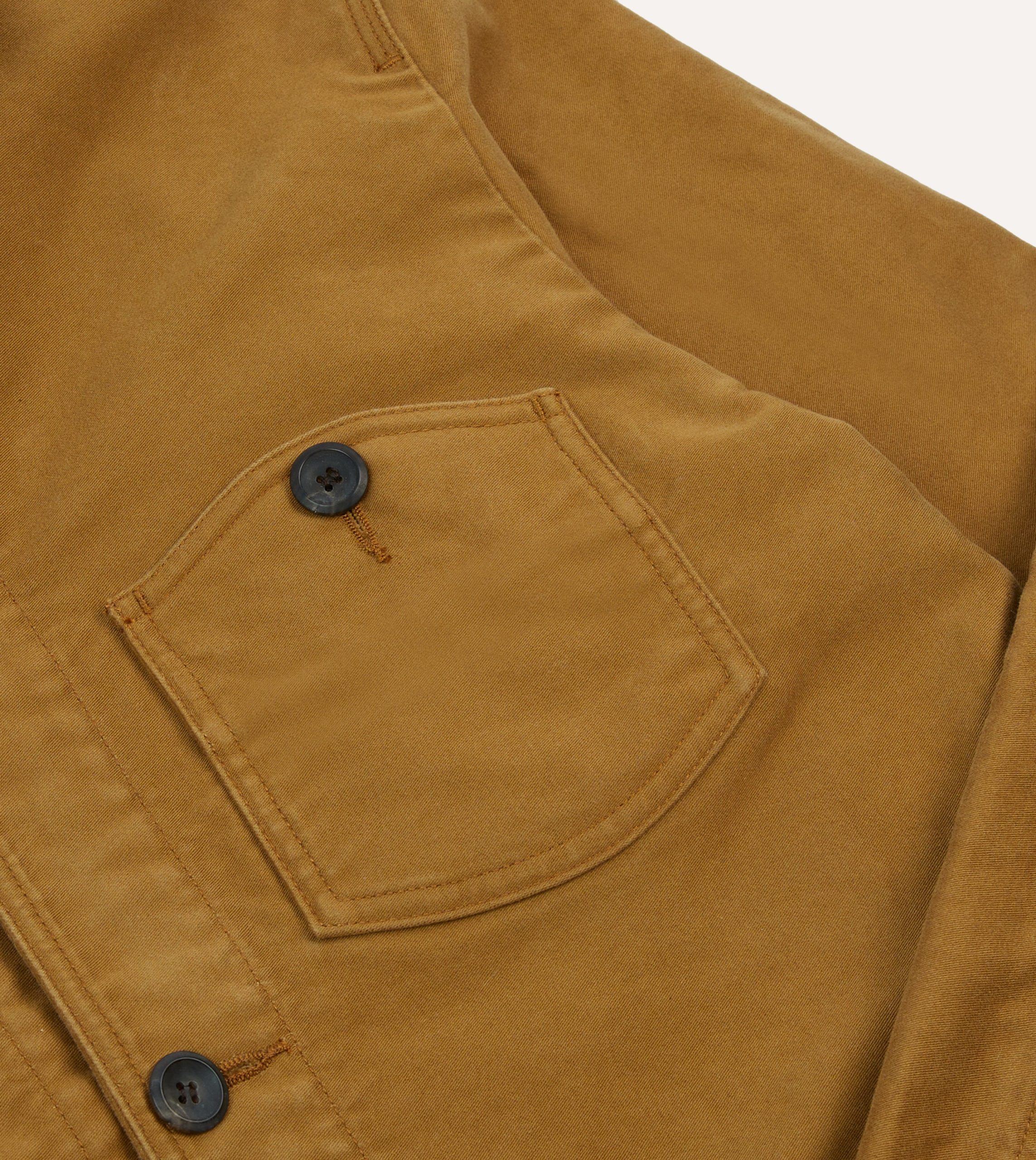 Tobacco Cotton Four-Pocket Chore Jacket - Image 4