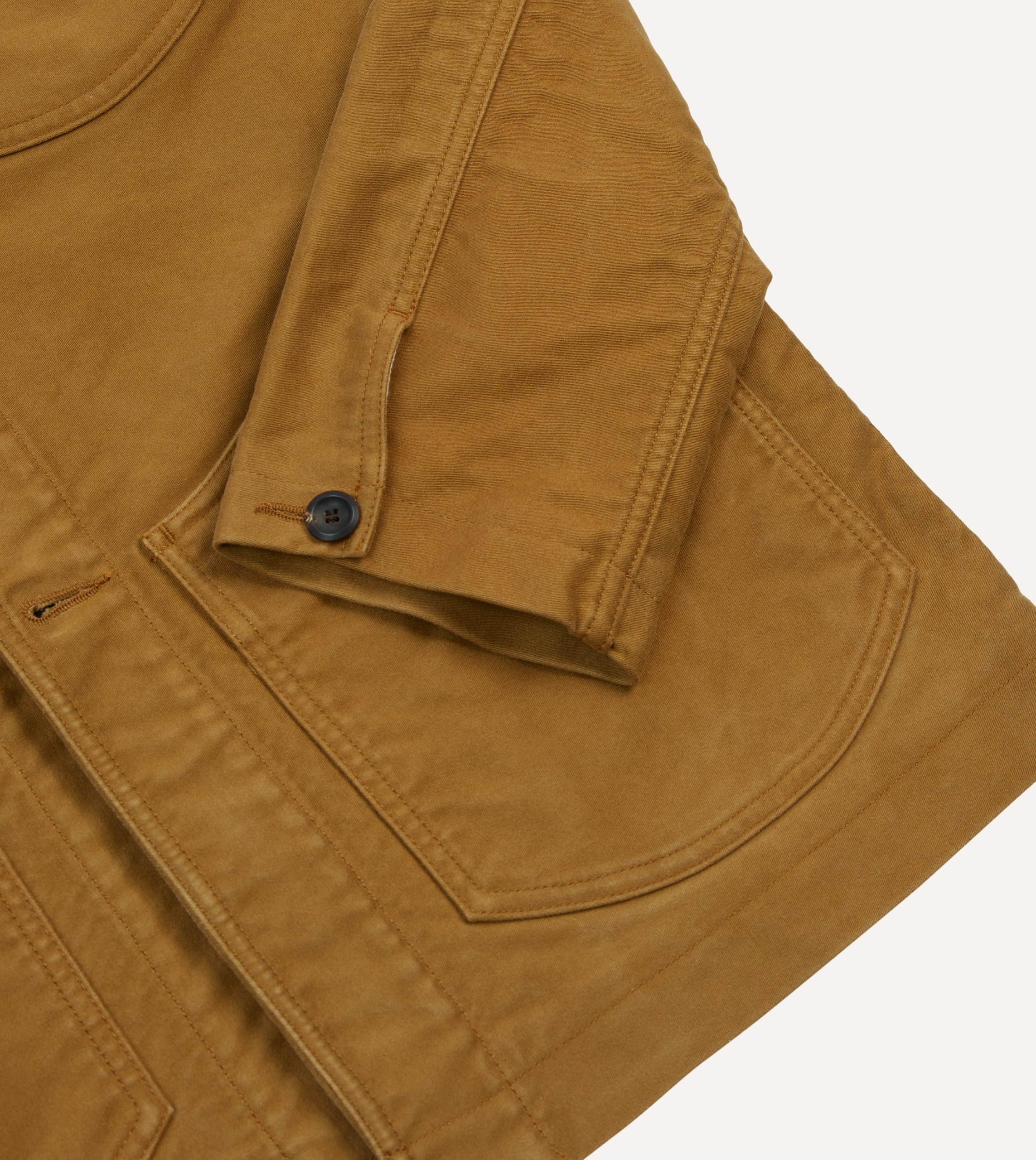 Tobacco Cotton Four-Pocket Chore Jacket - Image 5