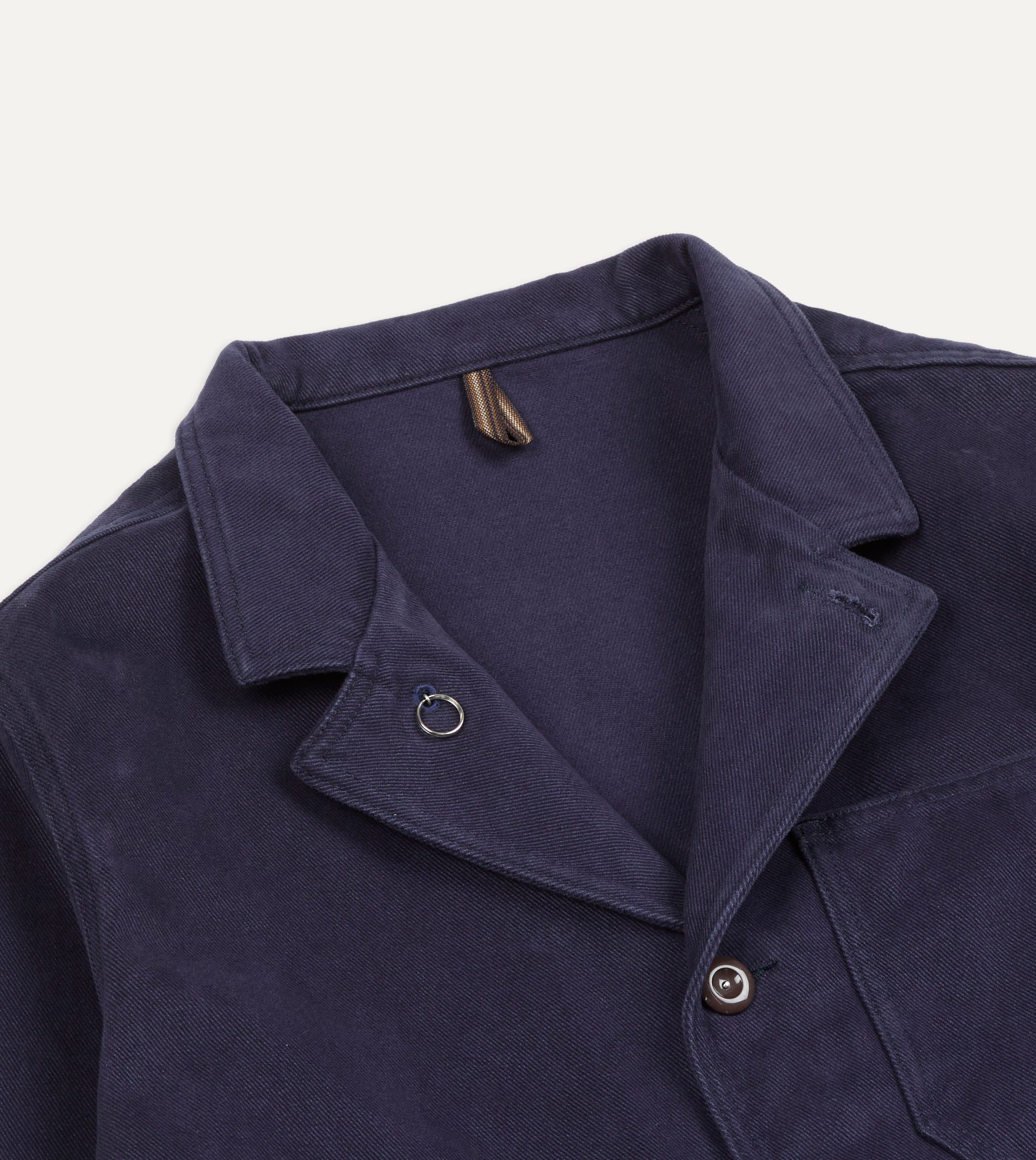 Navy Cotton Canvas Utility Blazer - Image 3