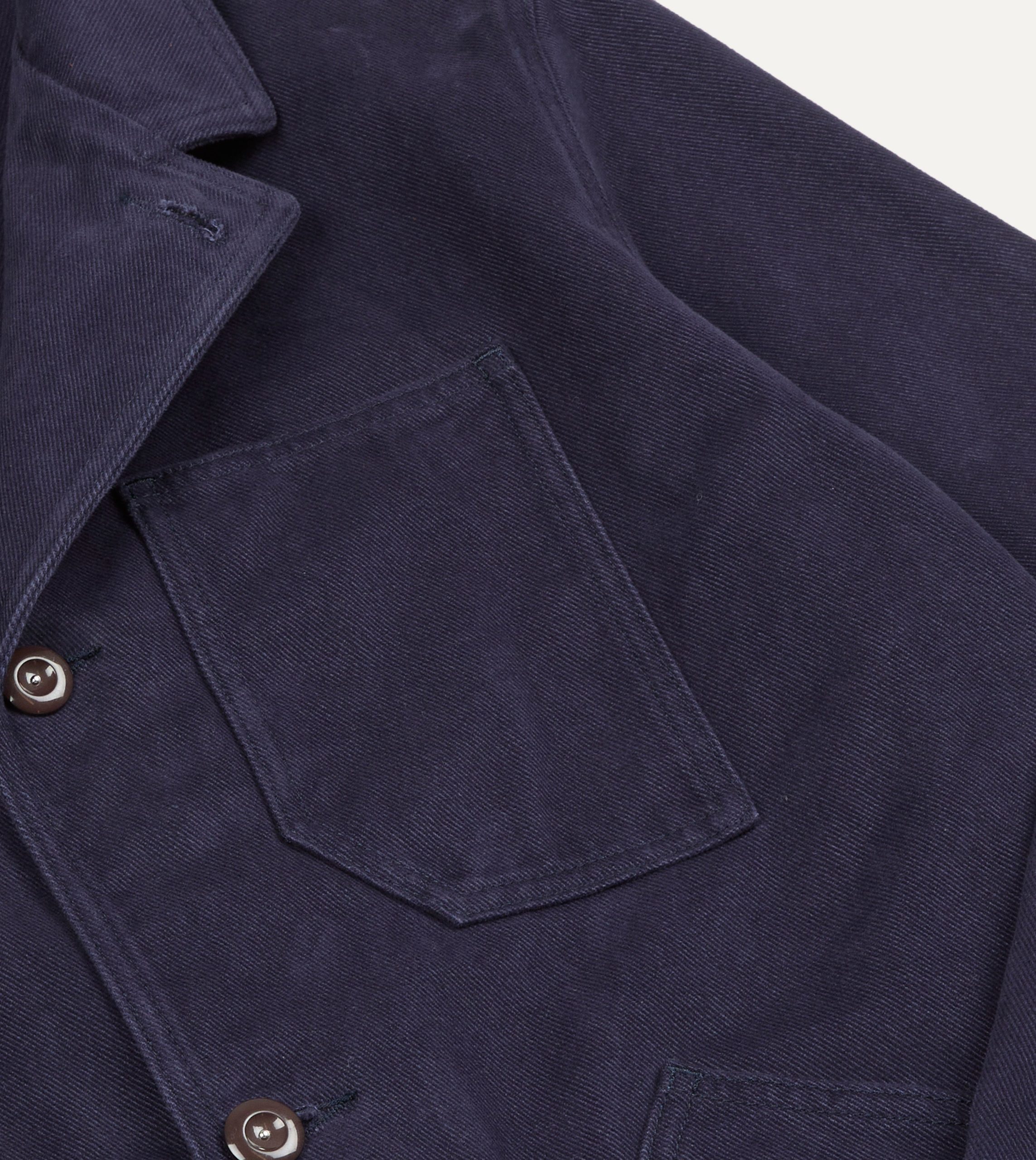Navy Cotton Canvas Utility Blazer - Image 5