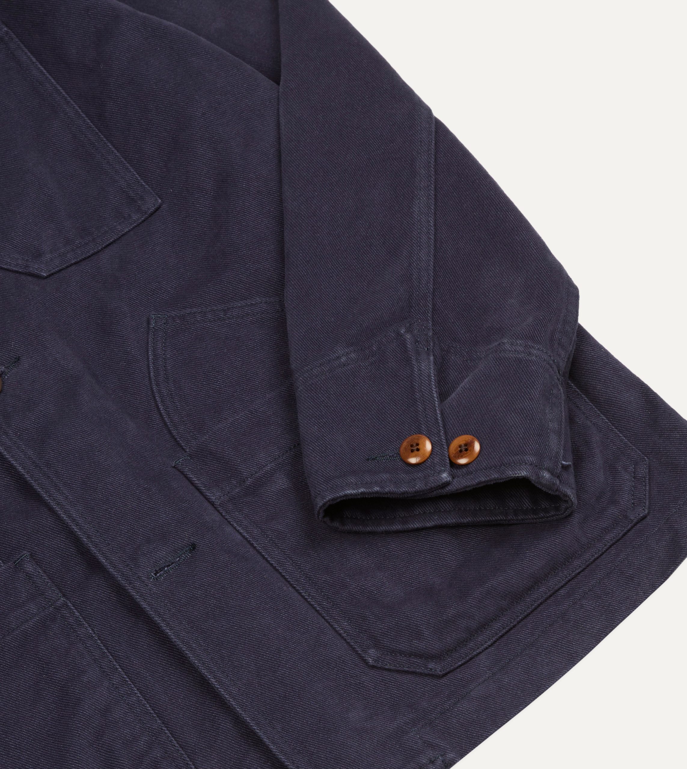 Navy Cotton Canvas Utility Blazer - Image 7
