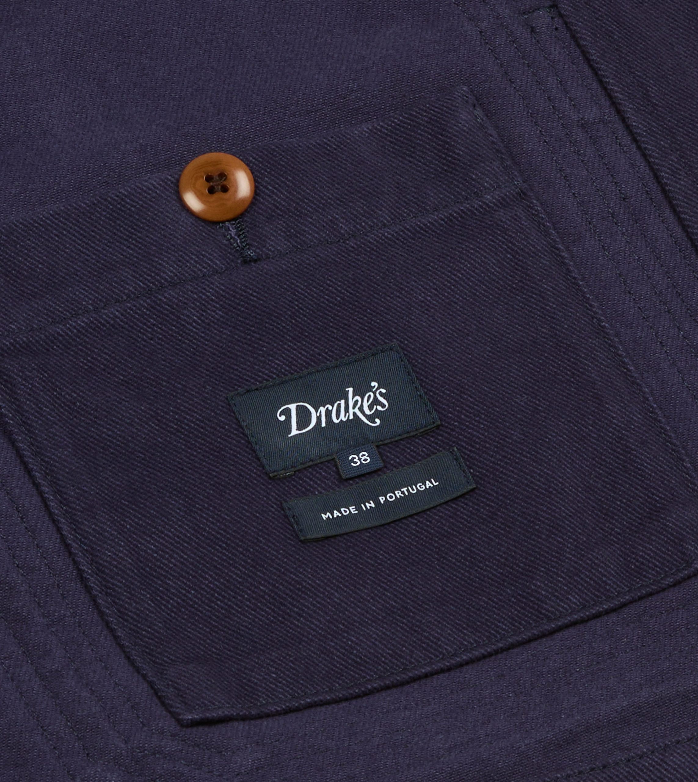 Navy Cotton Canvas Utility Blazer - Image 9