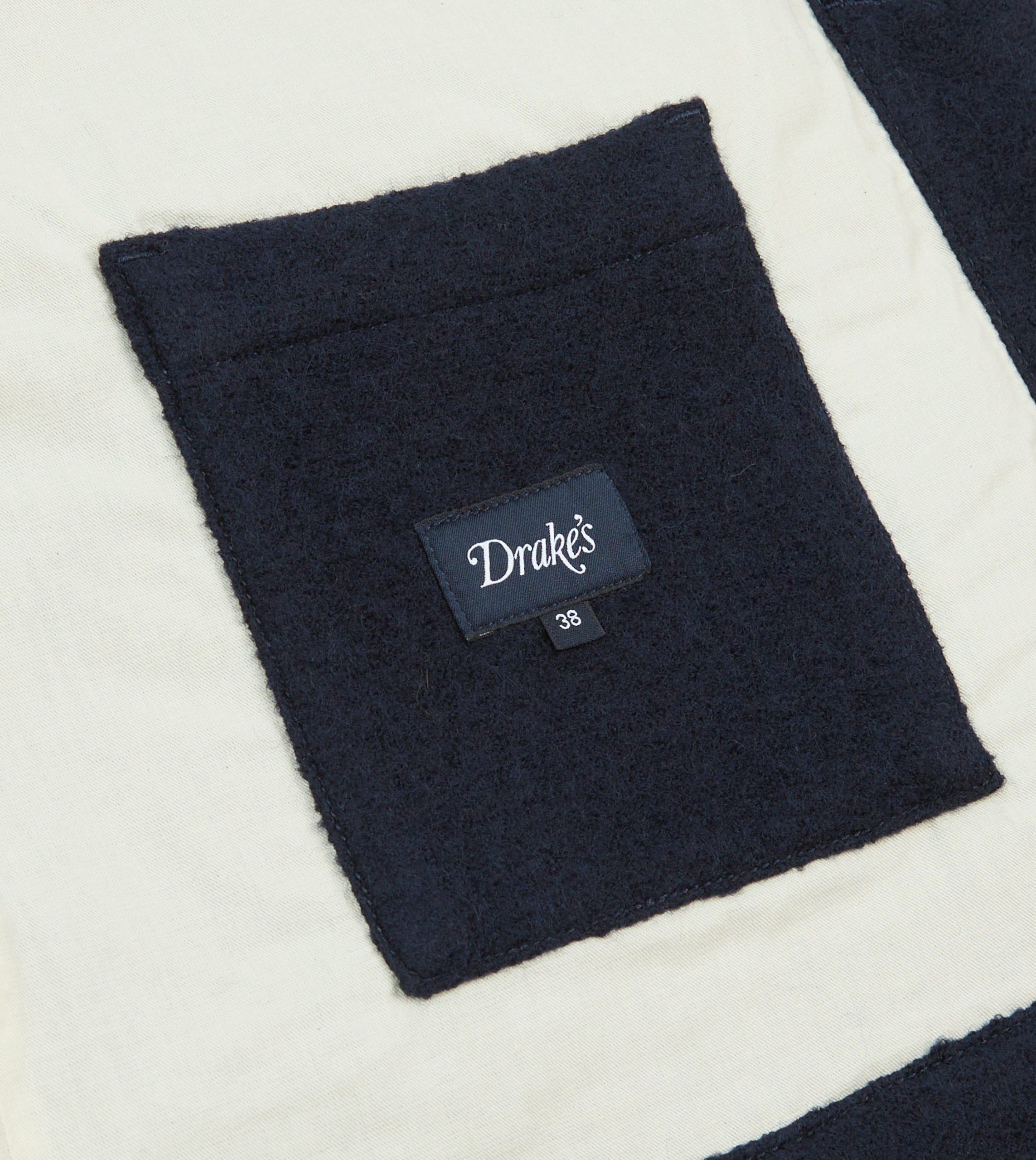 Navy Wool Three-Pocket Chore Jacket - Image 7