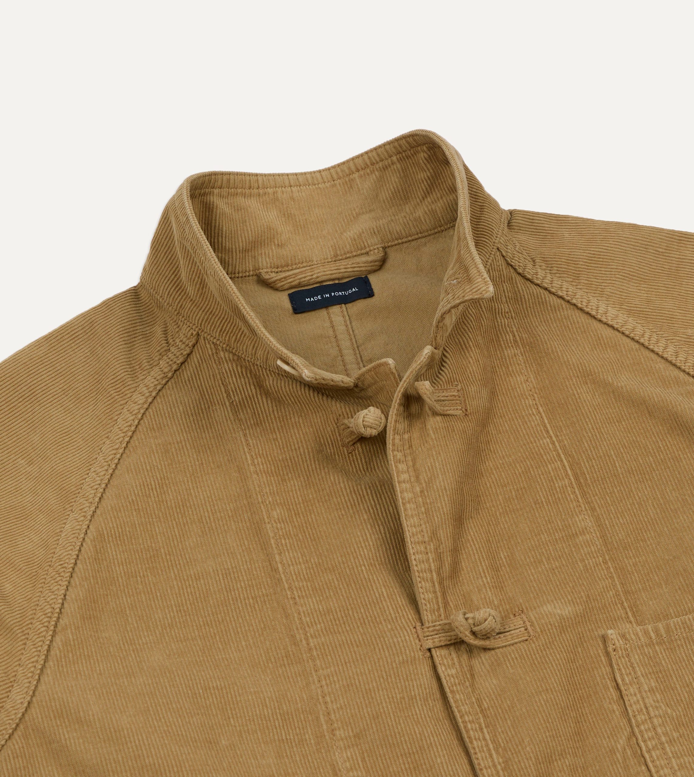 Sand Cotton Corduroy Artist Chore Jacket - Image 3