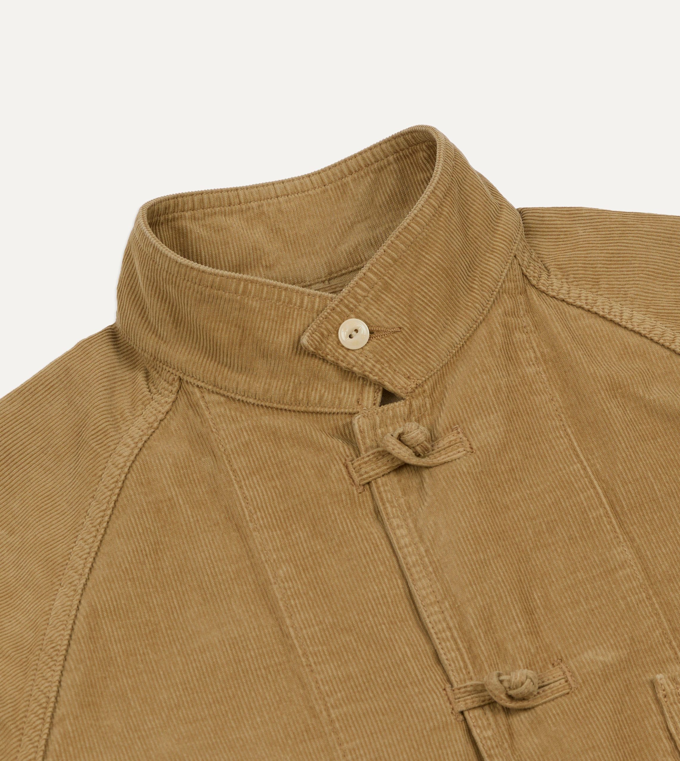 Sand Cotton Corduroy Artist Chore Jacket - Image 4