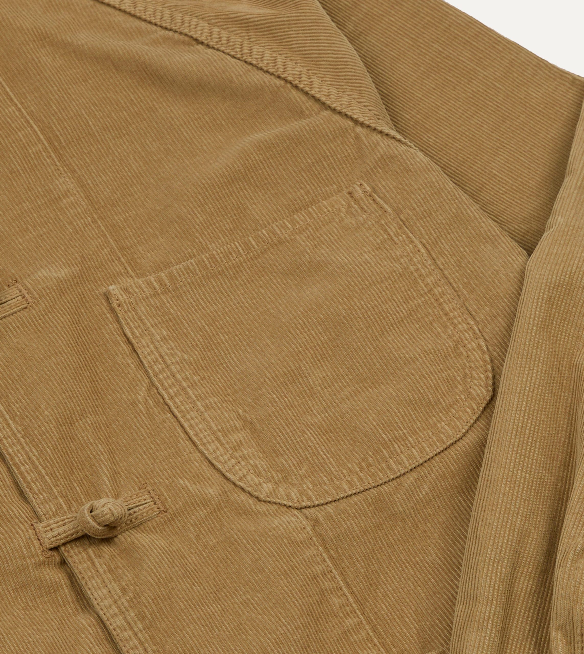 Sand Cotton Corduroy Artist Chore Jacket - Image 5