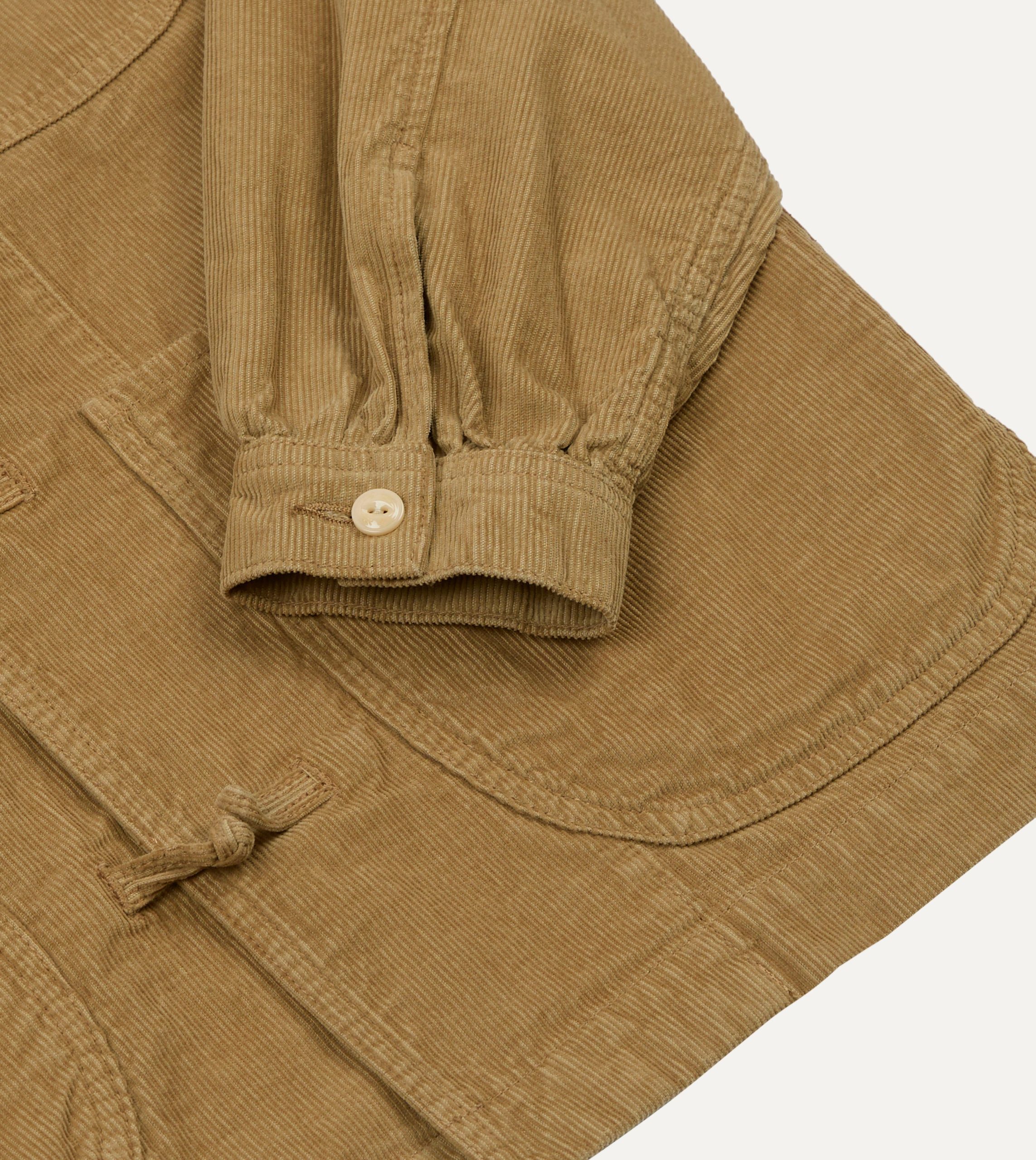 Sand Cotton Corduroy Artist Chore Jacket - Image 7